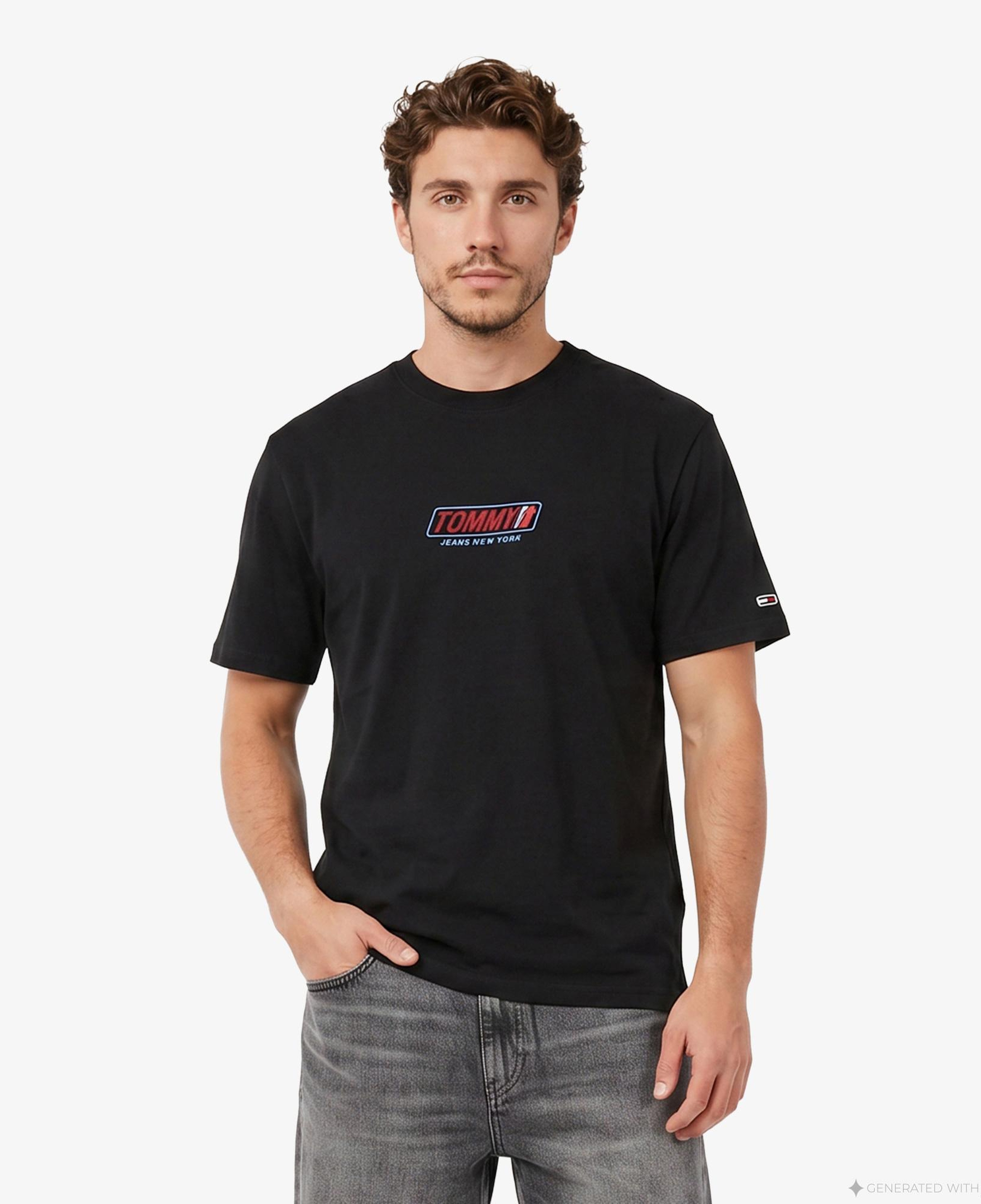 Tommy Hilfiger Erkek Siyah T-Shirt