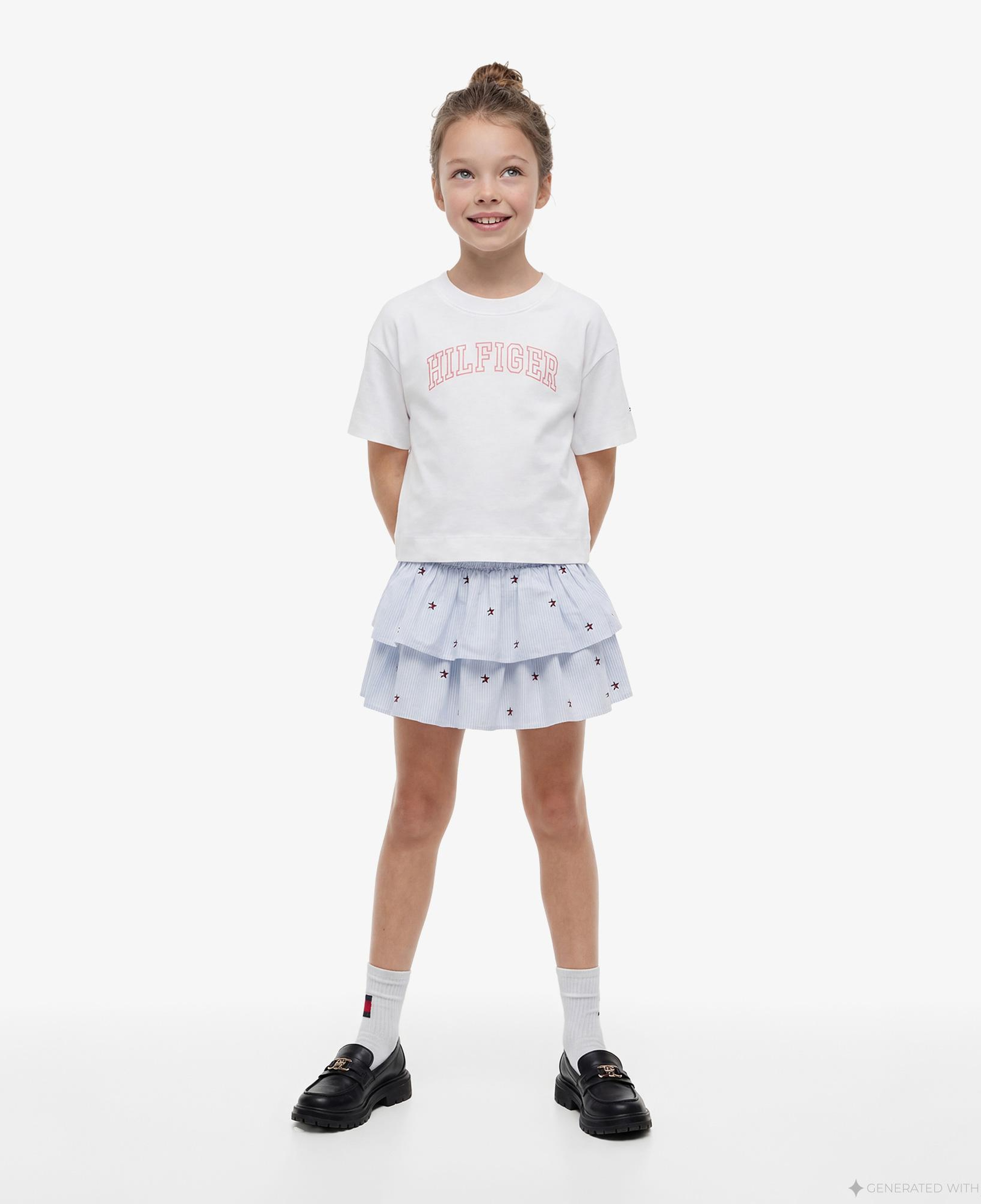 Tommy Hilfiger Varsity Çocuk Beyaz T-Shirt
