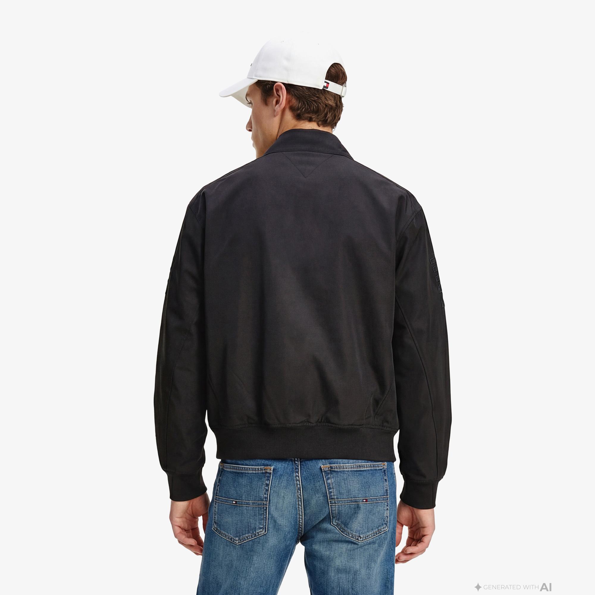 Tommy Hilfiger Moto Pack Erkek Siyah Ceket