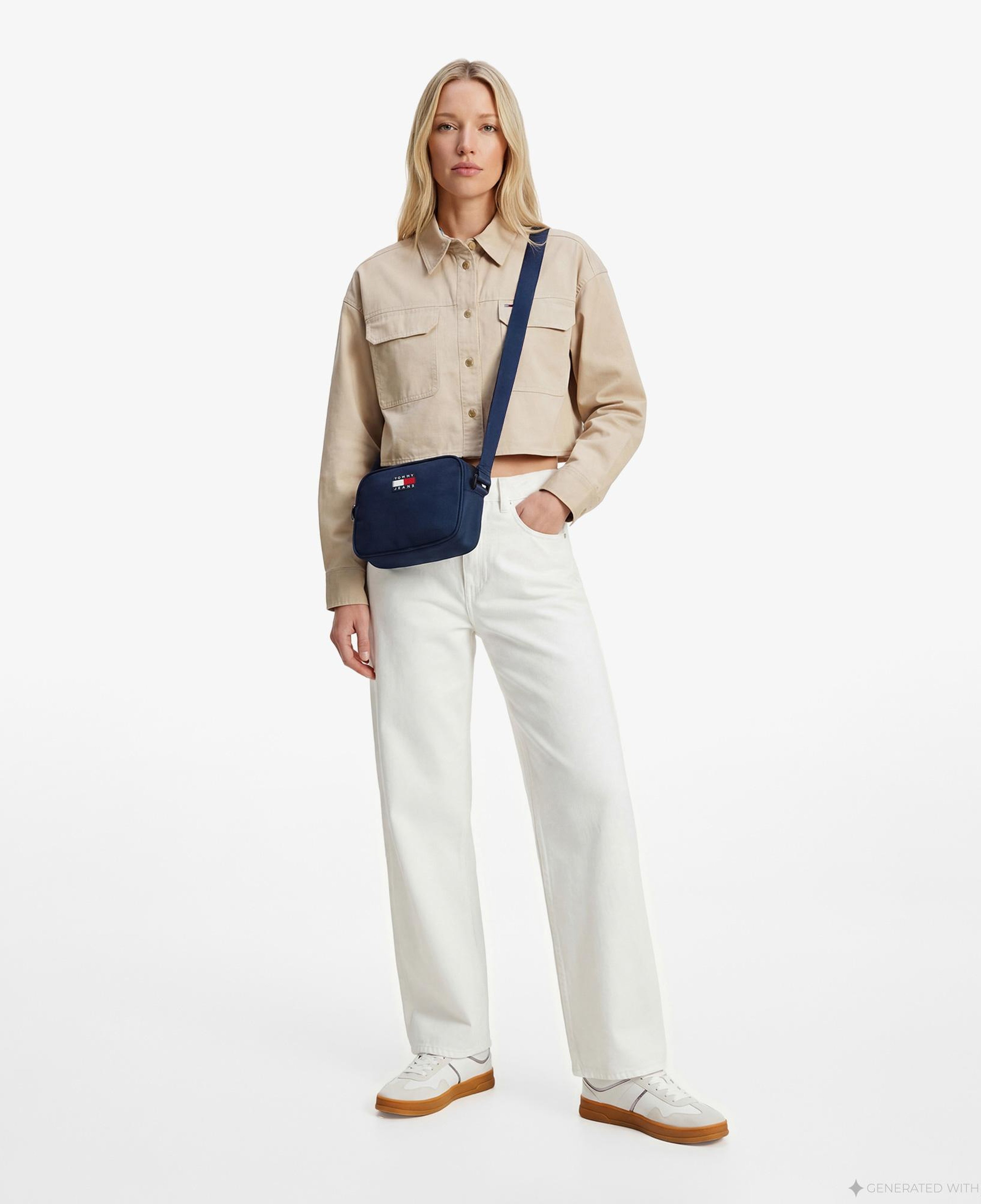 Tommy Hilfiger Modern Prep Kadın Bej Gömlek
