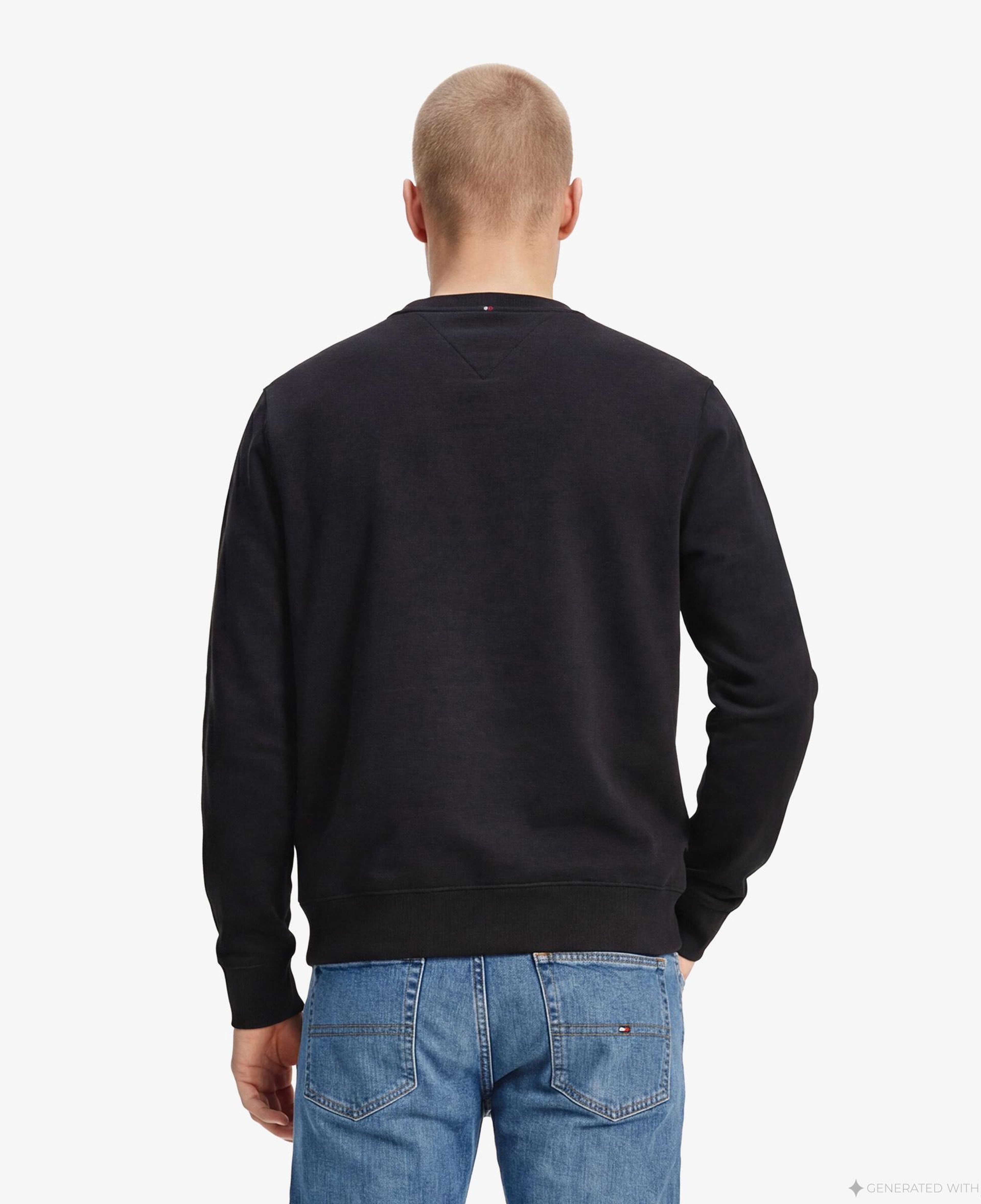 Tommy Hilfiger Brand Love Graphic Erkek Siyah Sweatshirt