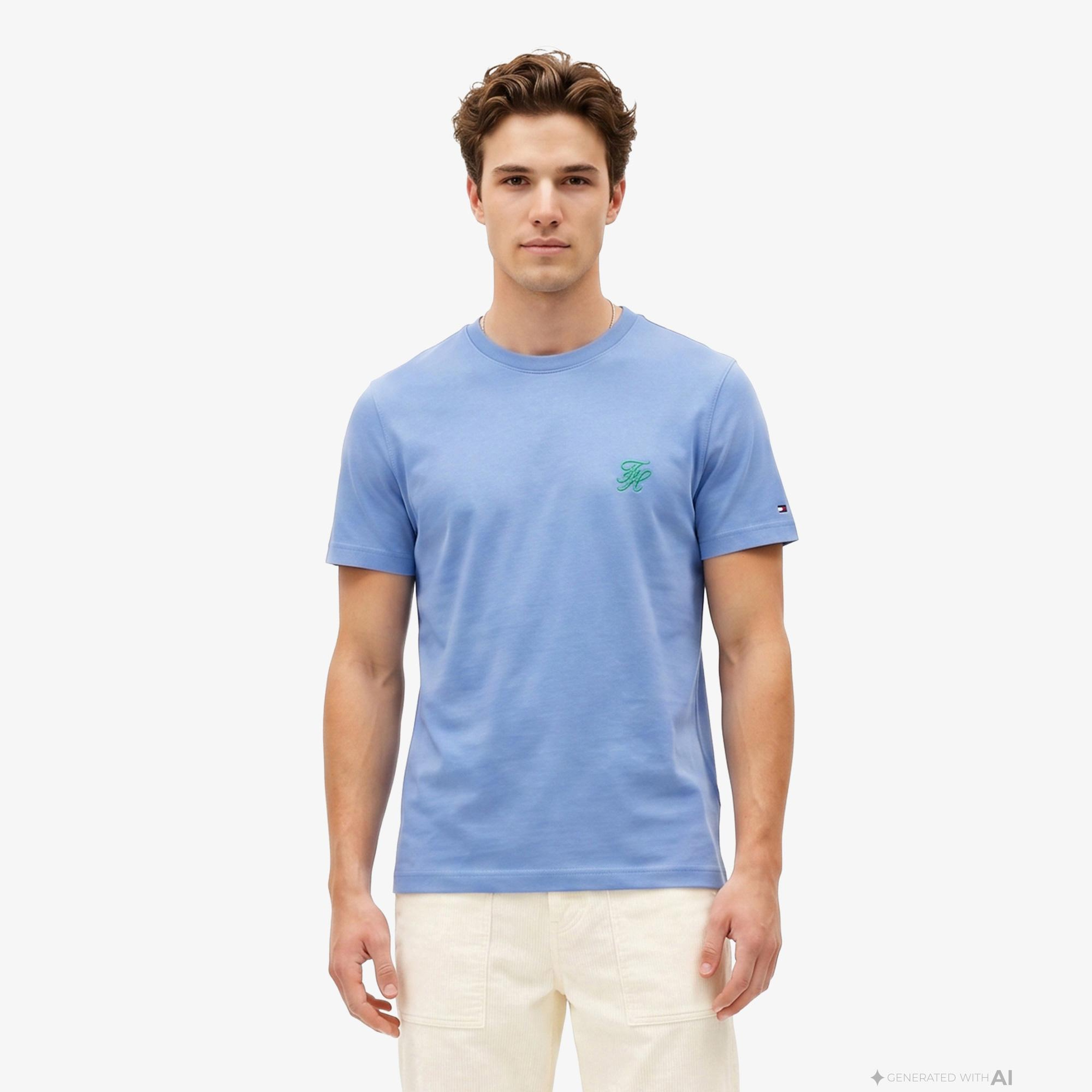 Tommy Hilfiger Swimshop Erkek Mavi T-Shirt