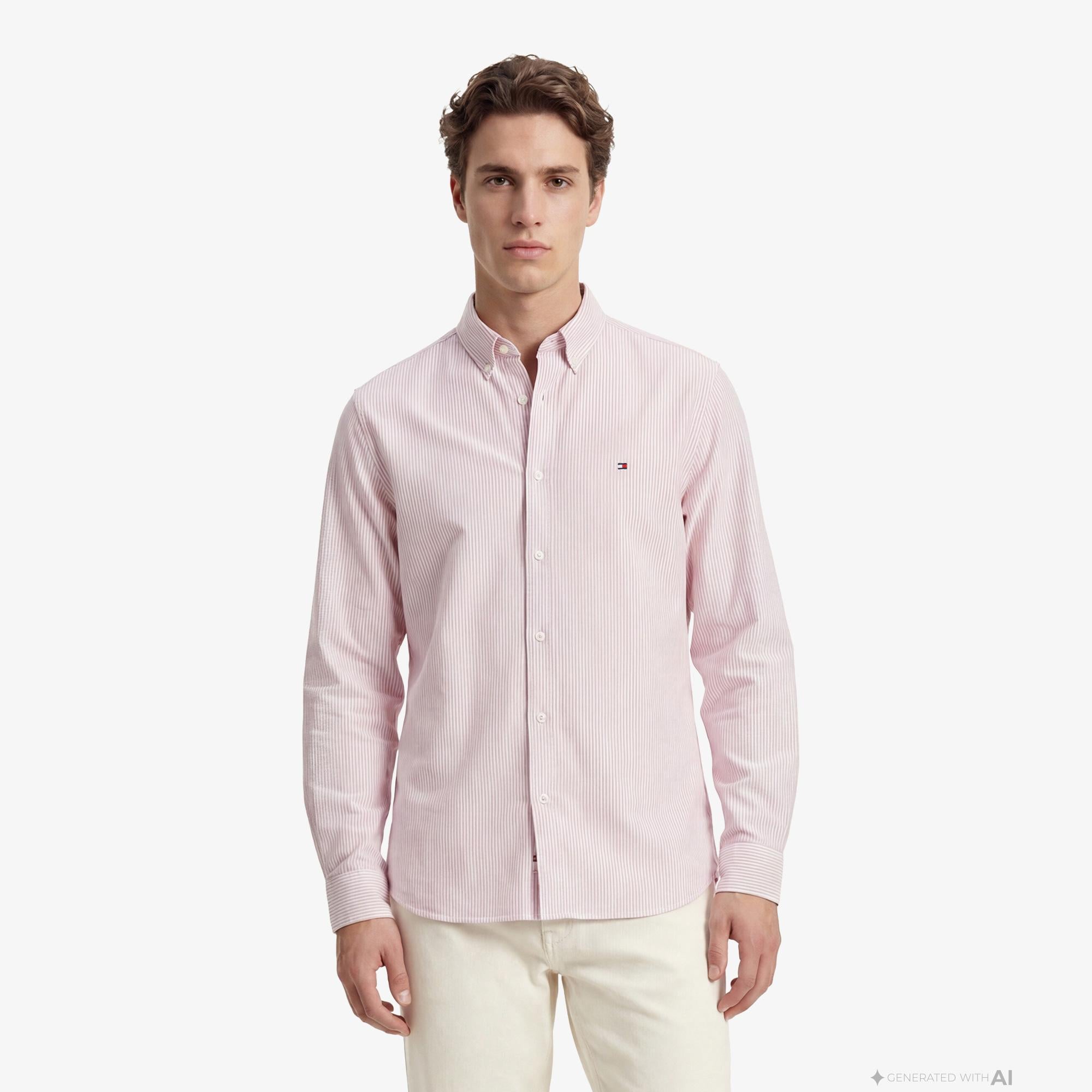 Tommy Hilfiger Core Essentials Erkek Kırmızı Gömlek