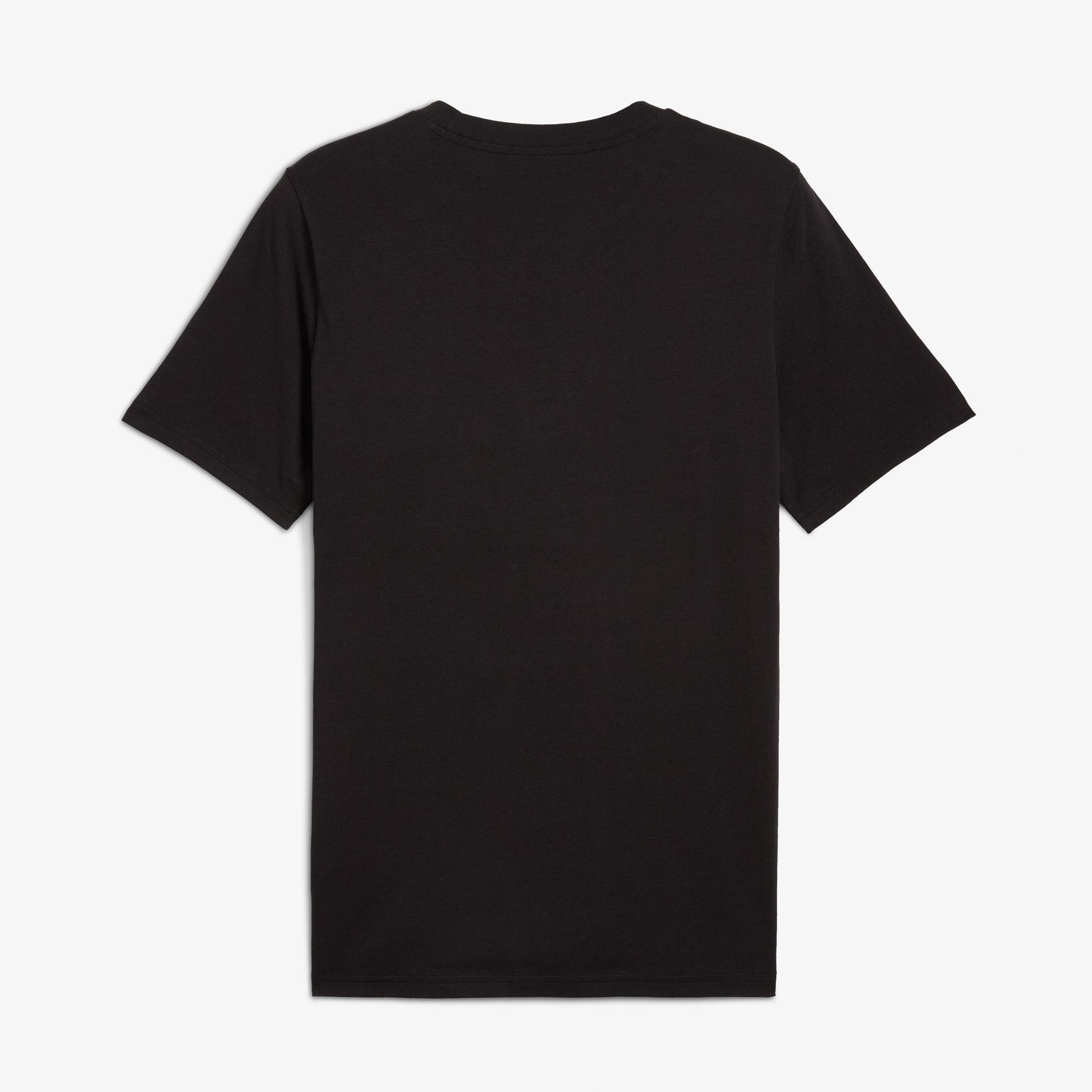 Puma Wardrobe Ess Graphic Erkek Siyah T-Shirt