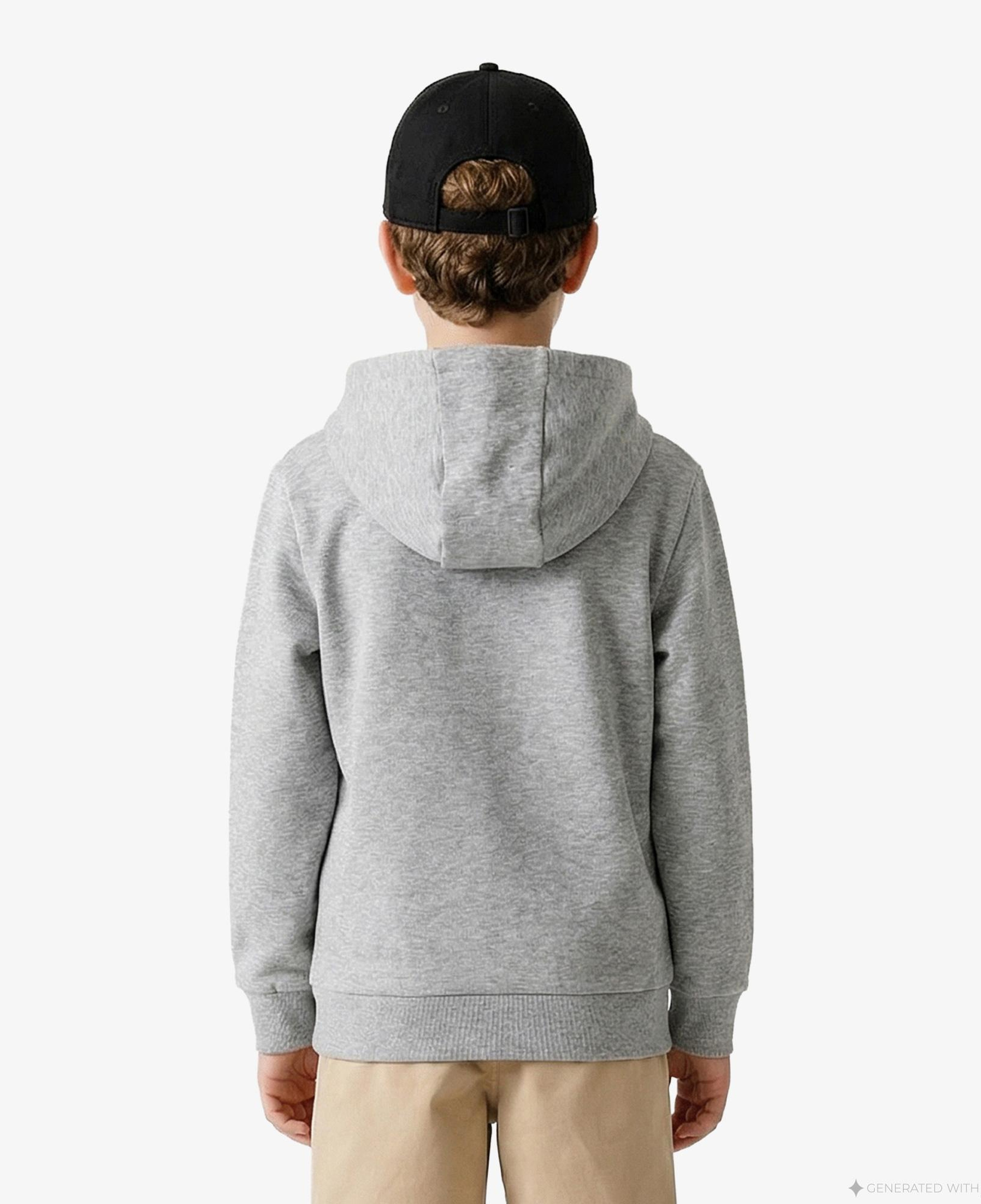 Lacoste Çocuk Kapüşonlu Gri Sweatshirt