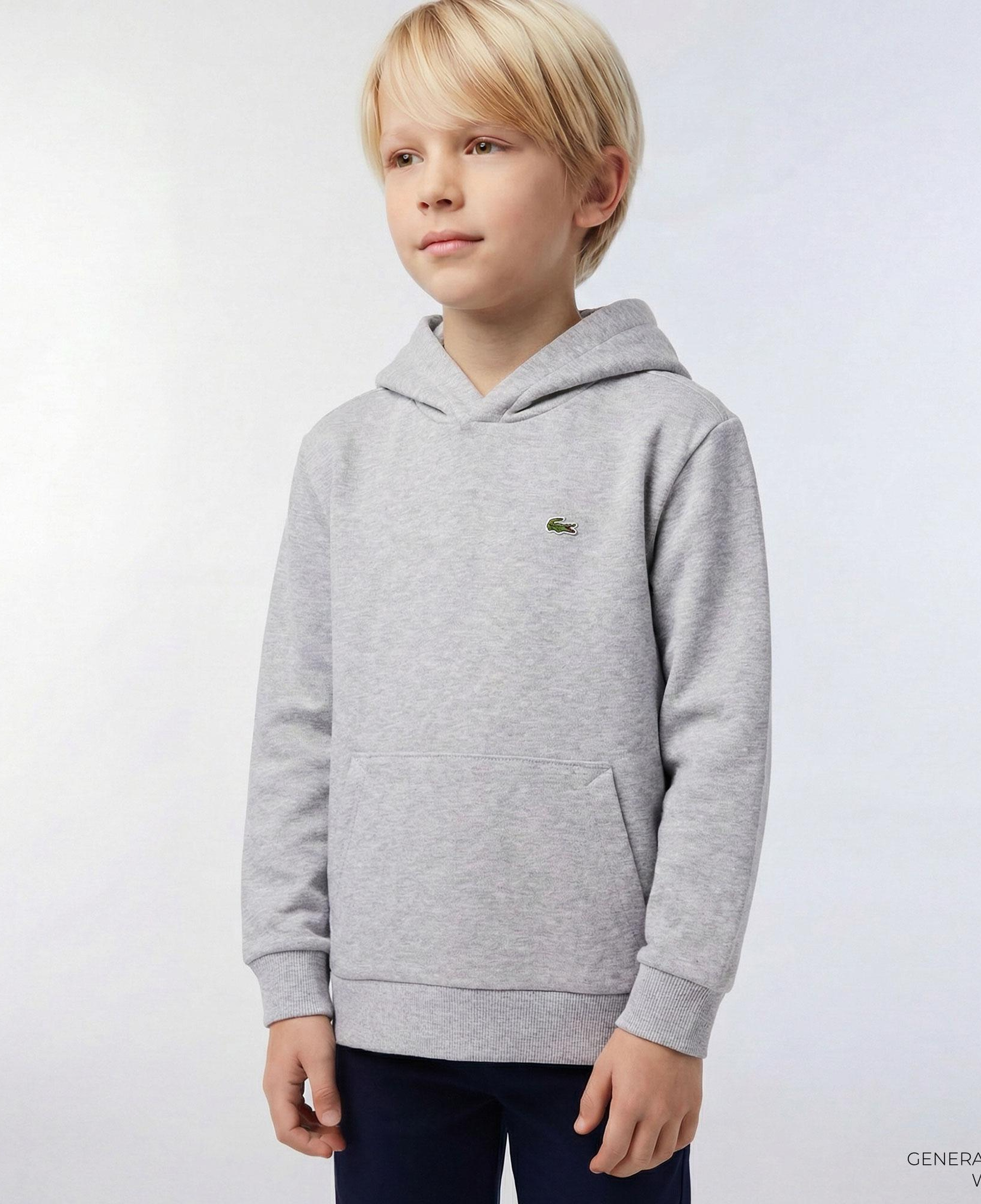 Lacoste Çocuk Kapüşonlu Gri Sweatshirt