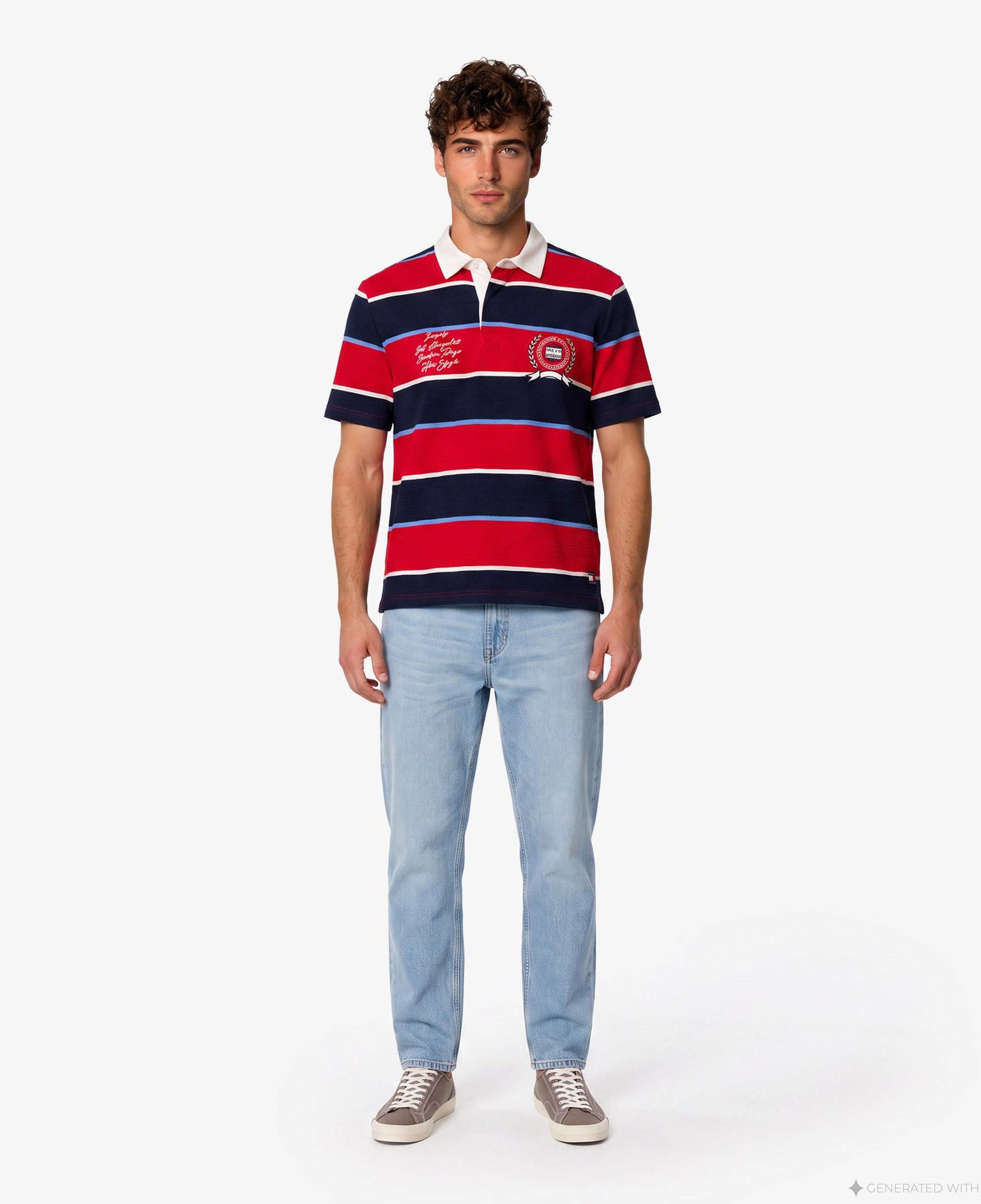 Tommy Hilfiger Rugby Erkek Kırmızı Polo Yaka T-Shirt