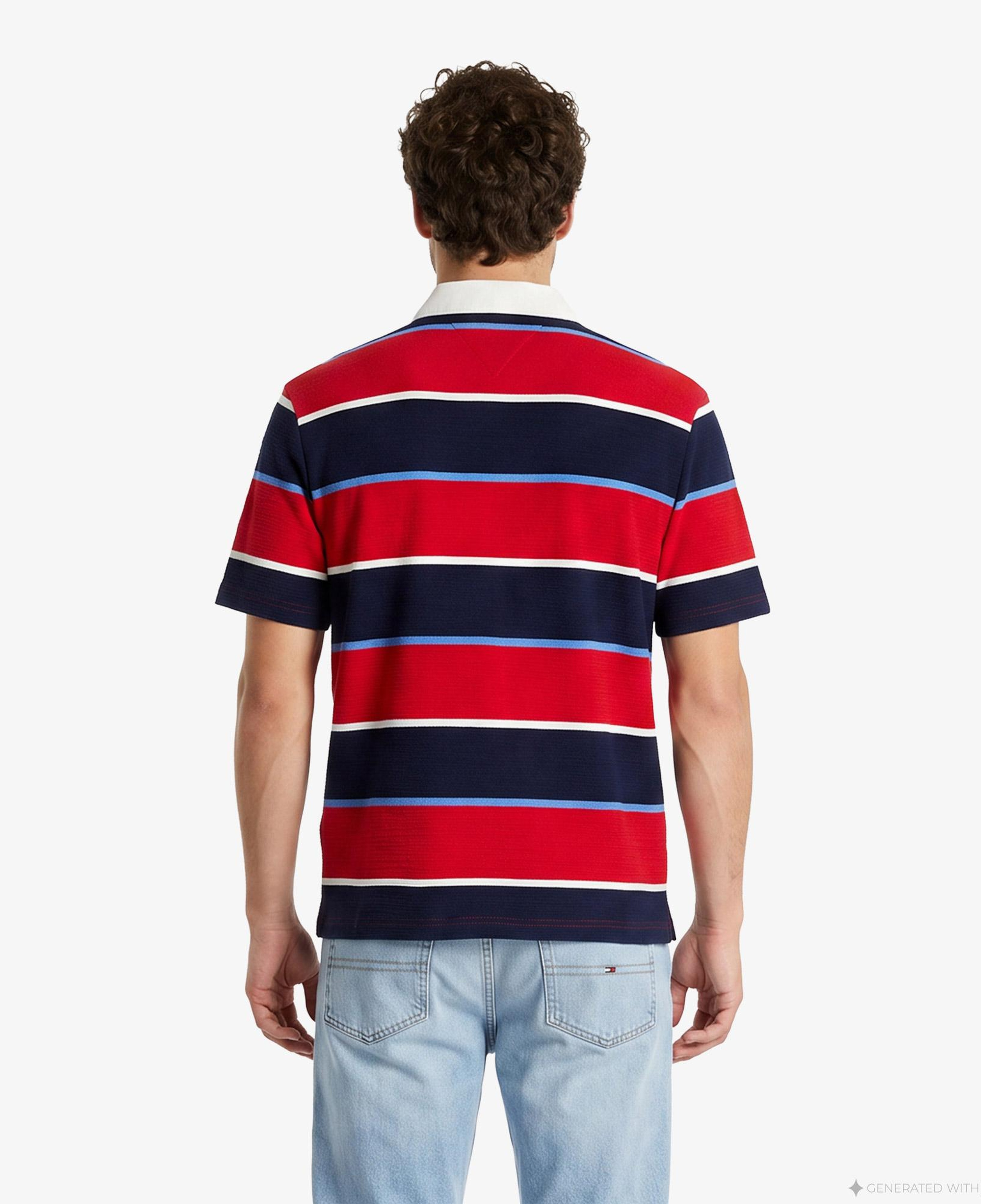 Tommy Hilfiger Rugby Erkek Kırmızı Polo Yaka T-Shirt