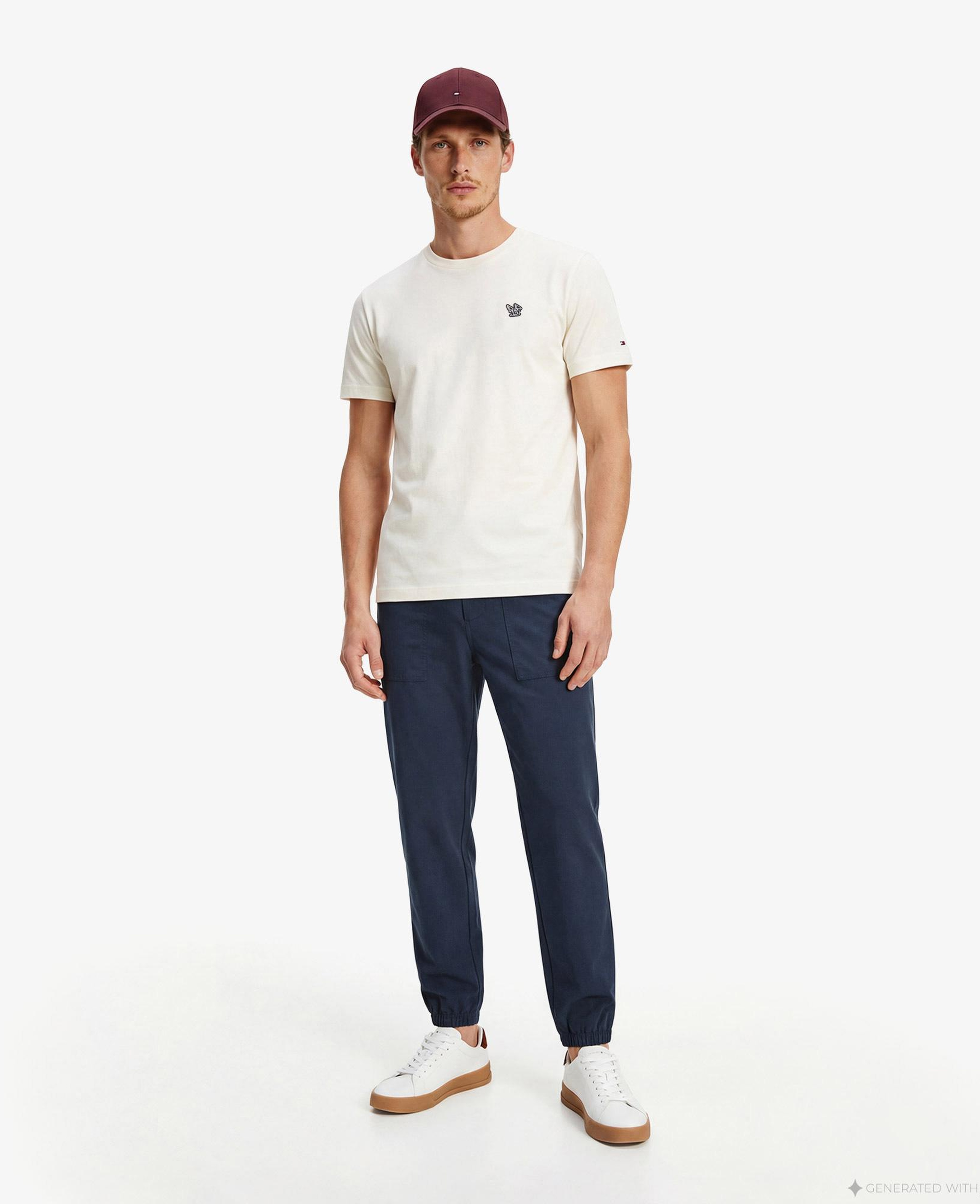 Tommy Hilfiger Moto Pack Erkek Krem Rengi T-Shirt