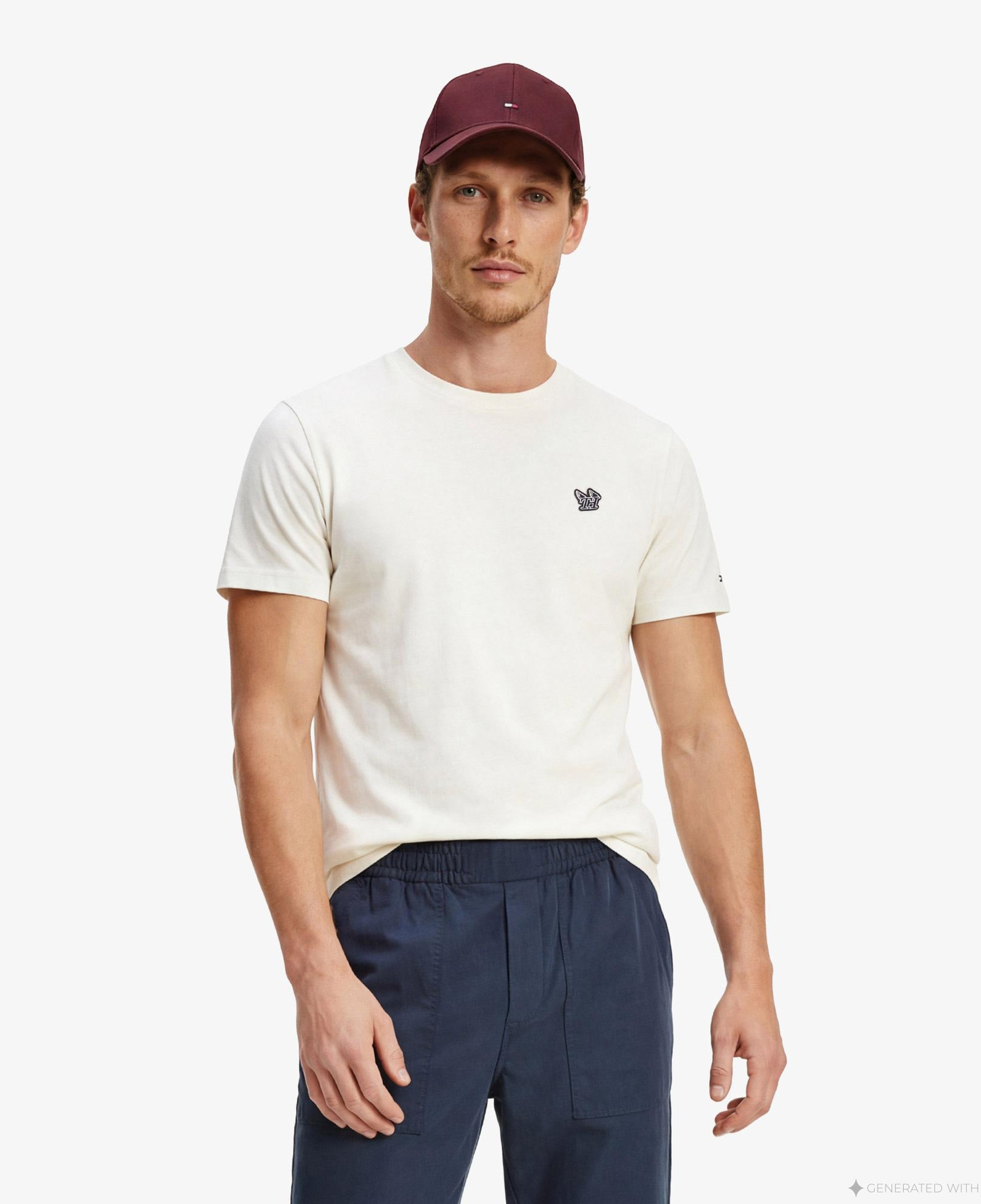 Tommy Hilfiger Moto Pack Erkek Krem Rengi T-Shirt