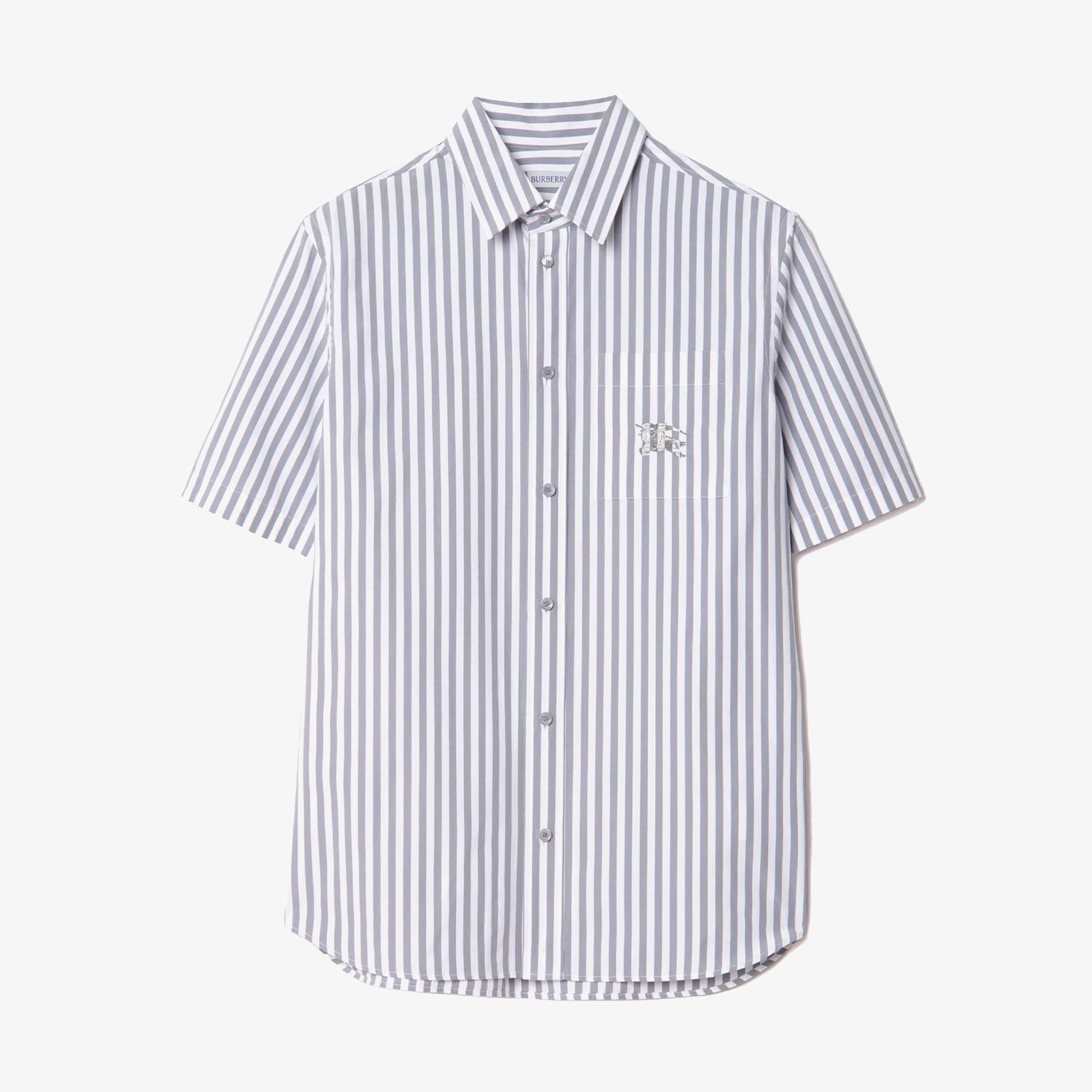 Burberry Striped Cotton Poplin Erkek Beyaz Gömlek