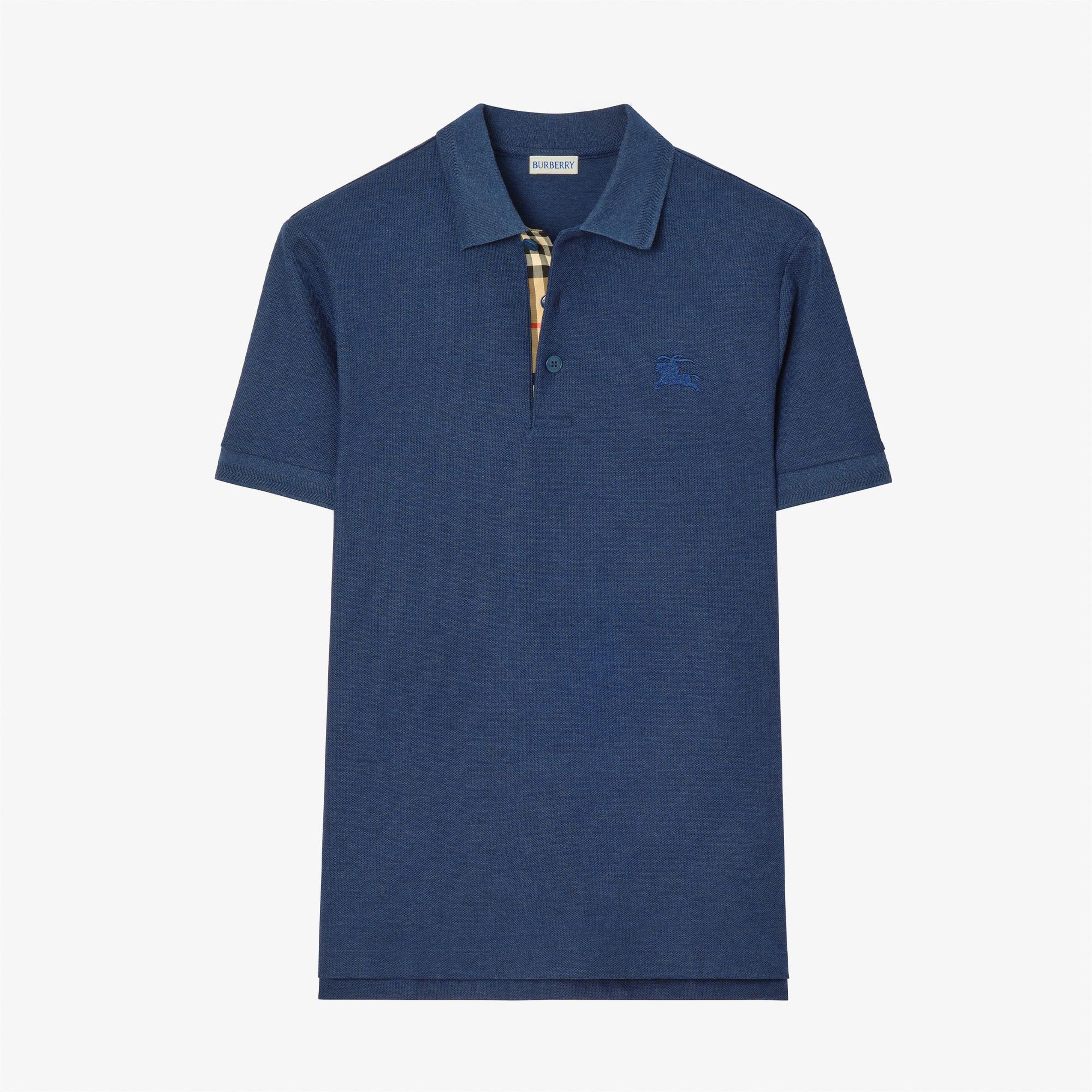 Burberry Cotton Erkek Lacivert Polo