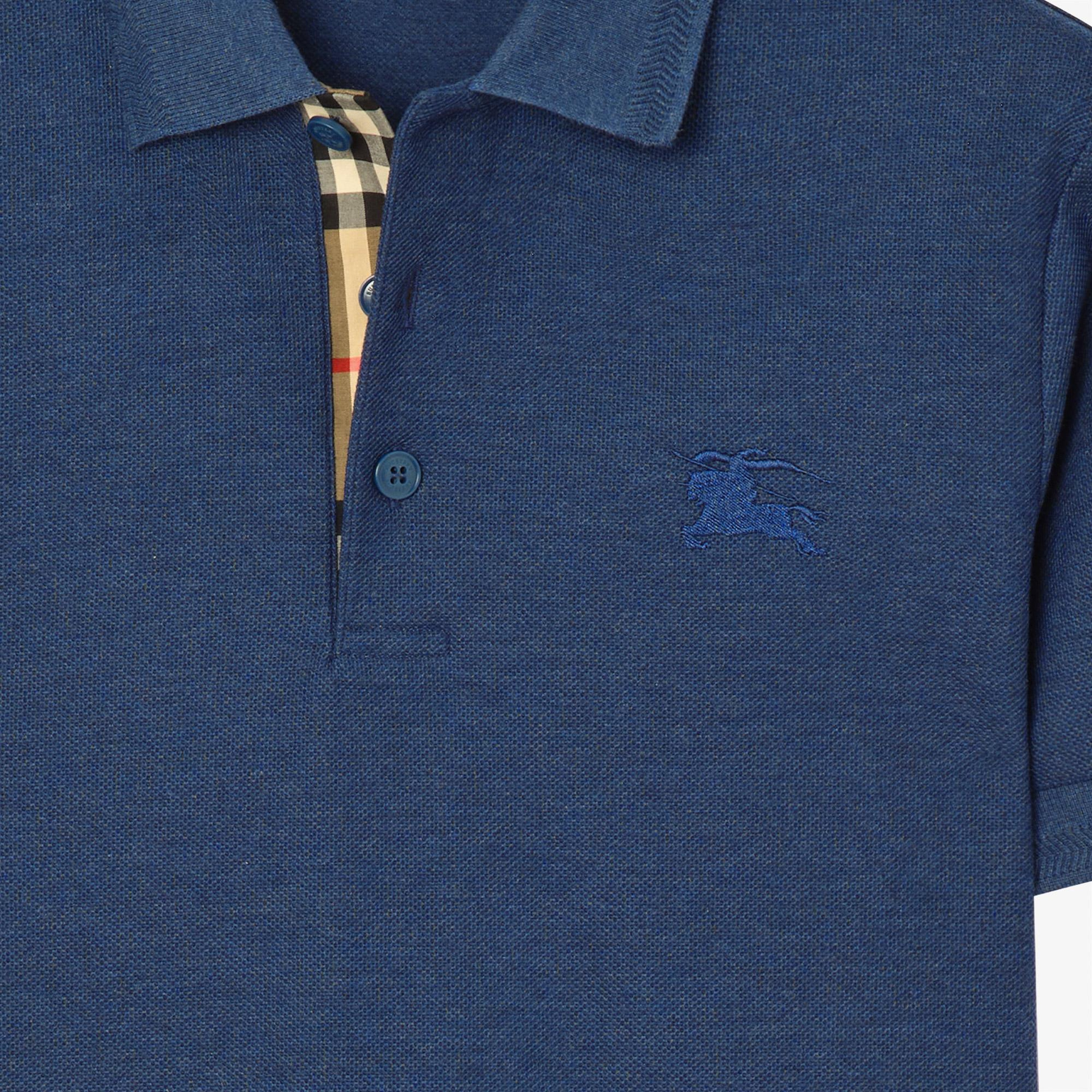 Burberry Cotton Erkek Lacivert Polo