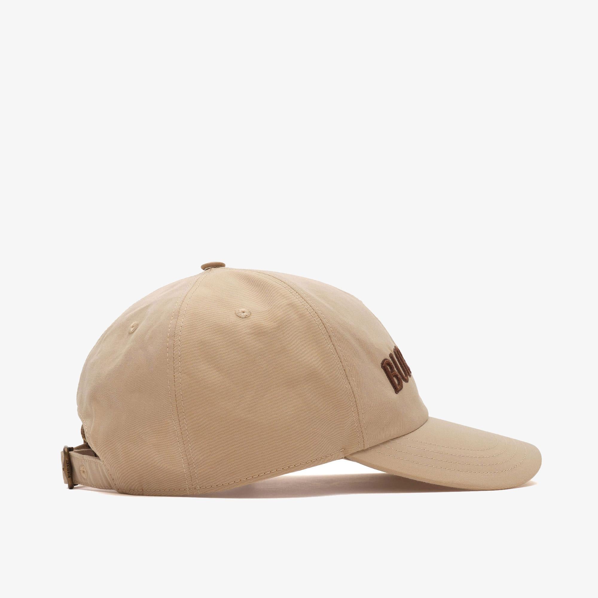 Burberry Logo Gabardine Baseball Erkek Bej Şapka