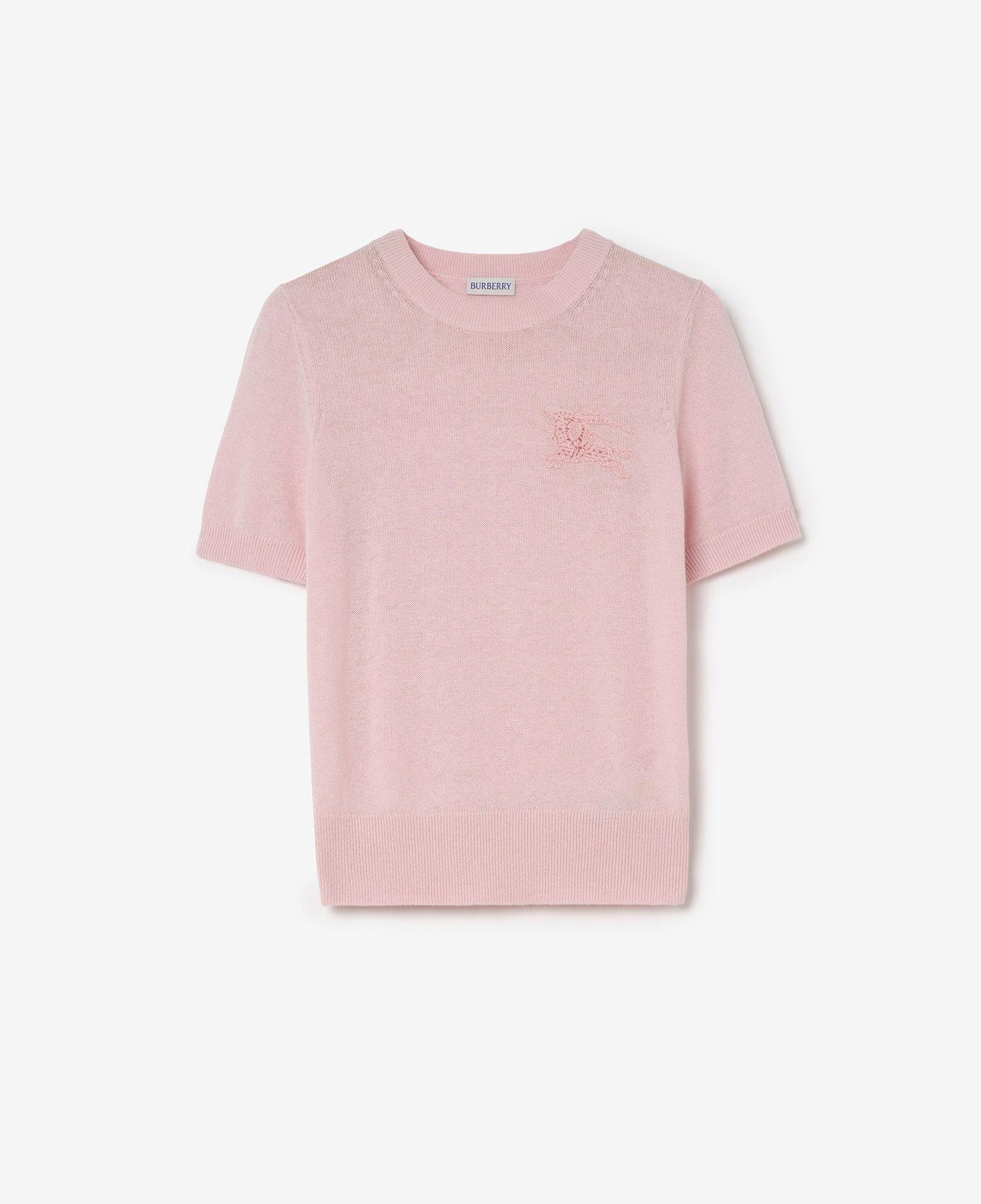 Burberry Ekd Wool Cotton Kadın Pembe Trıko