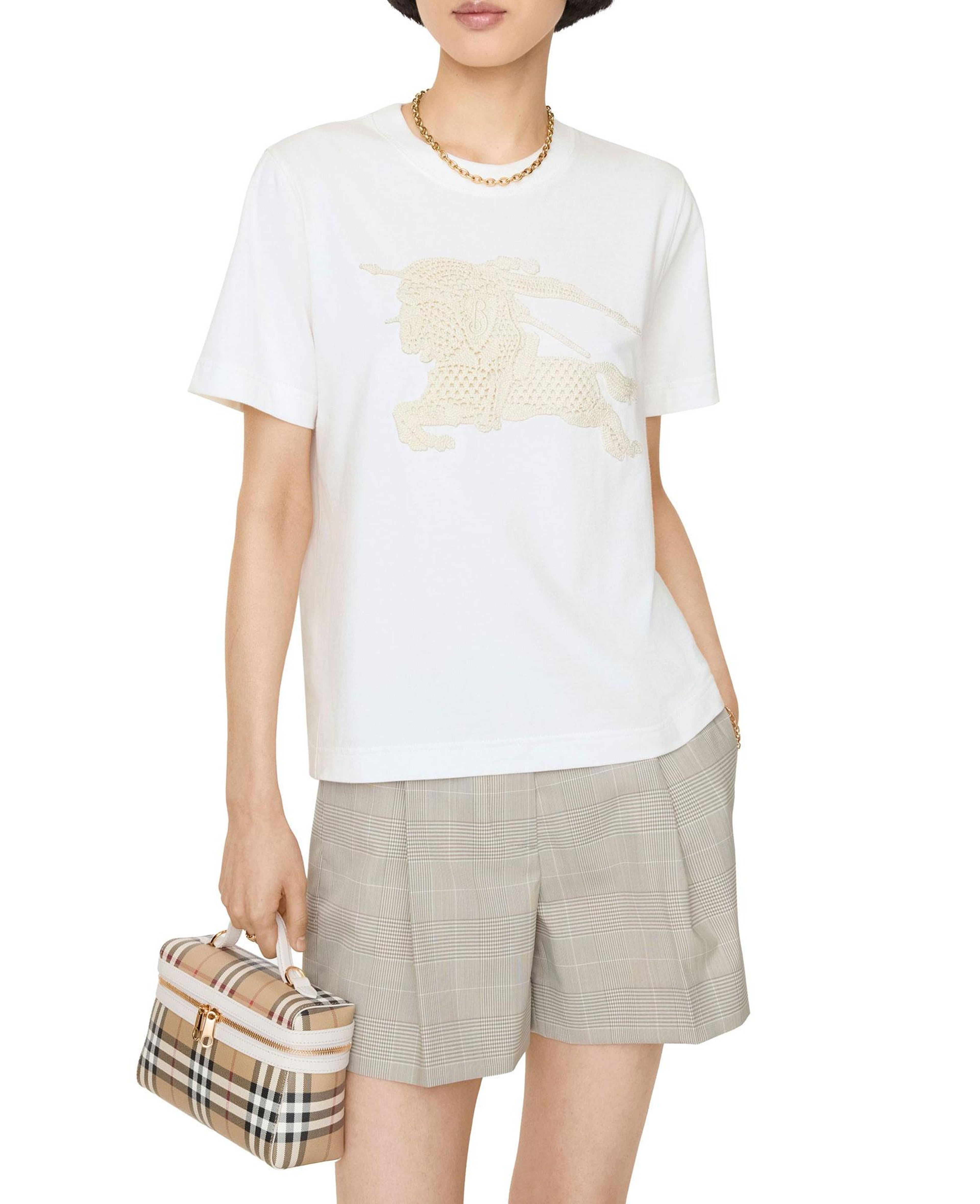 Burberry Ekd Cotton Kadın Beyaz T-Shirt