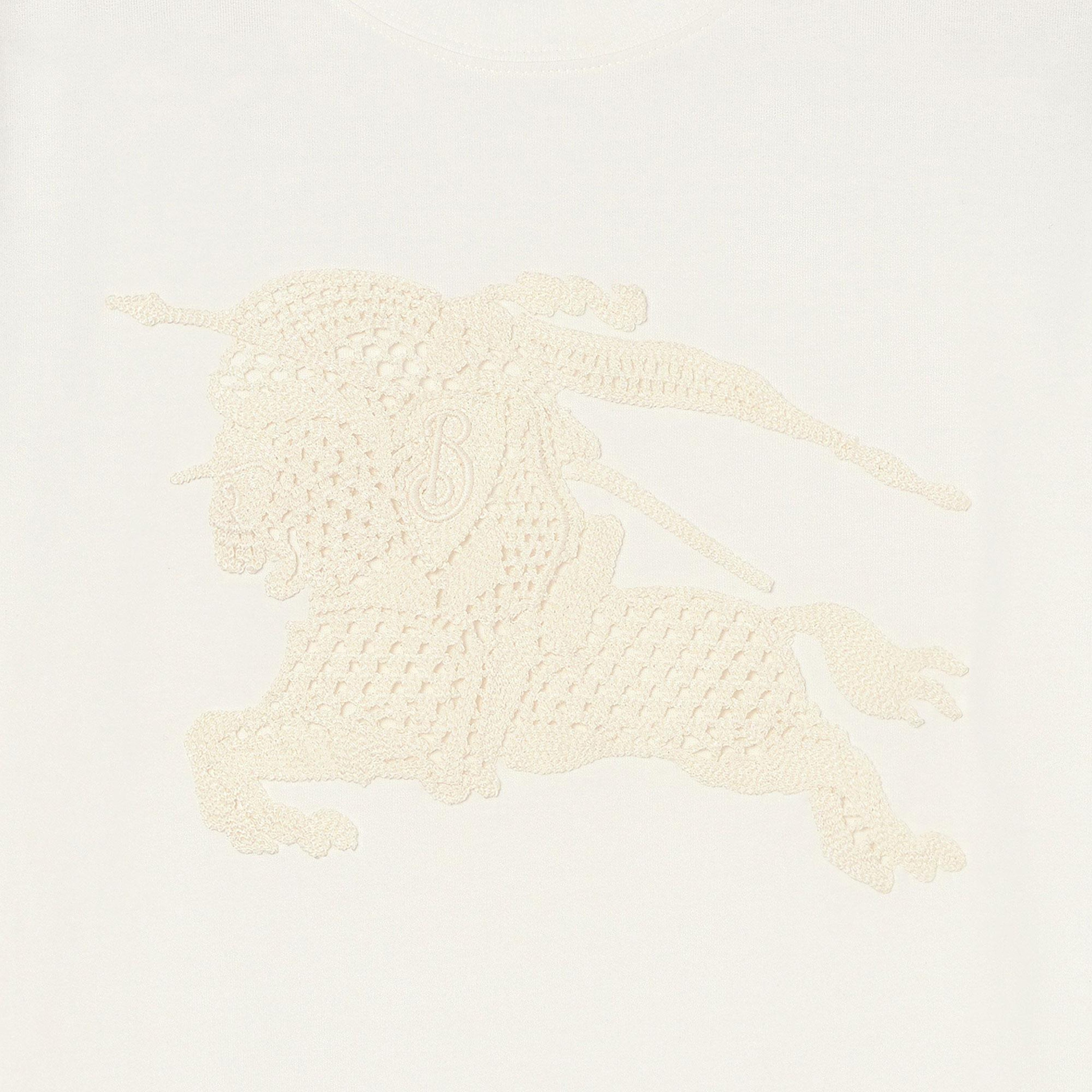 Burberry Ekd Cotton Kadın Beyaz T-Shirt
