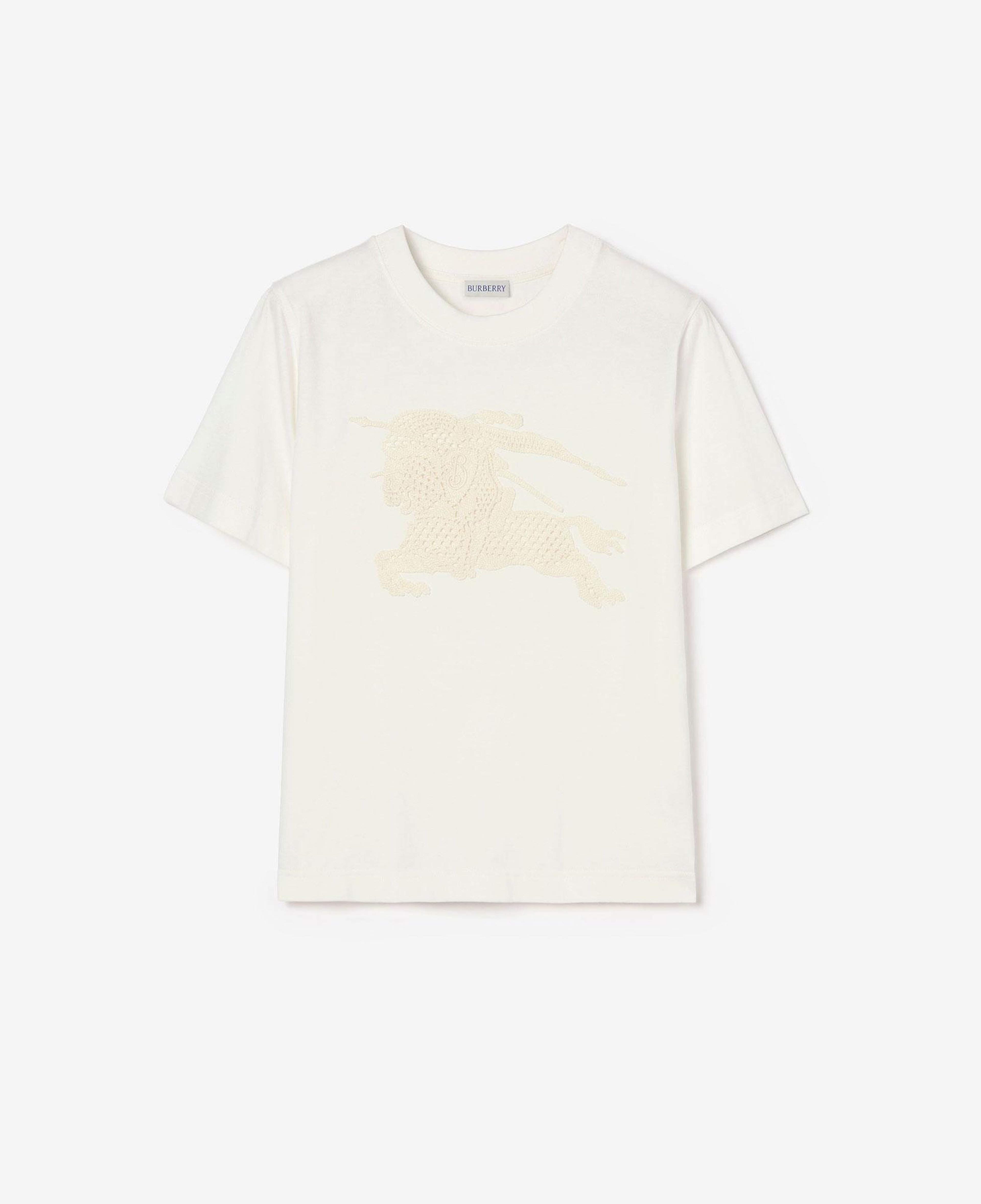 Burberry Ekd Cotton Kadın Beyaz T-Shirt