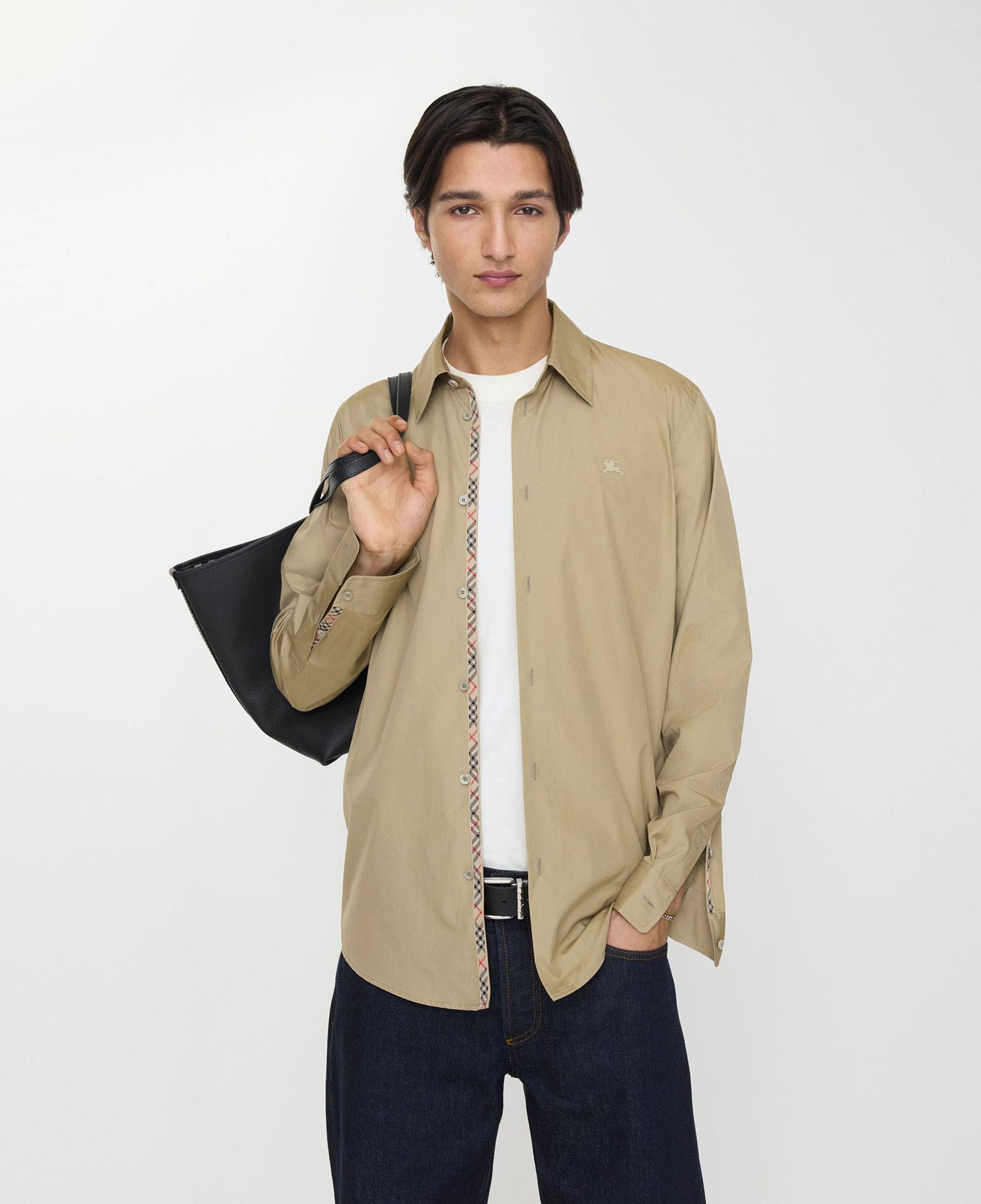 Burberry Regular Fit Cotton Poplin Erkek Bej Gömlek