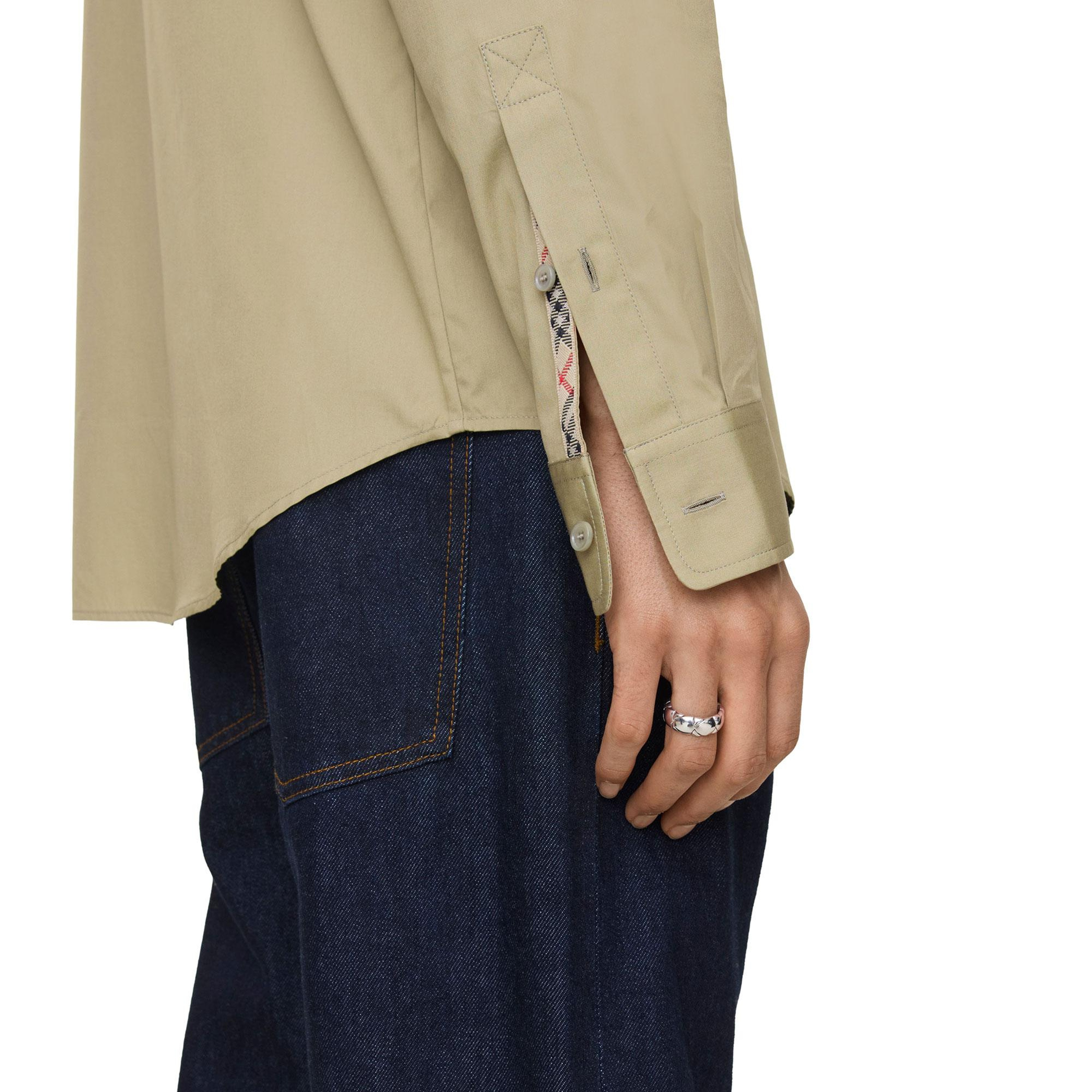 Burberry Regular Fit Cotton Poplin Erkek Bej Gömlek