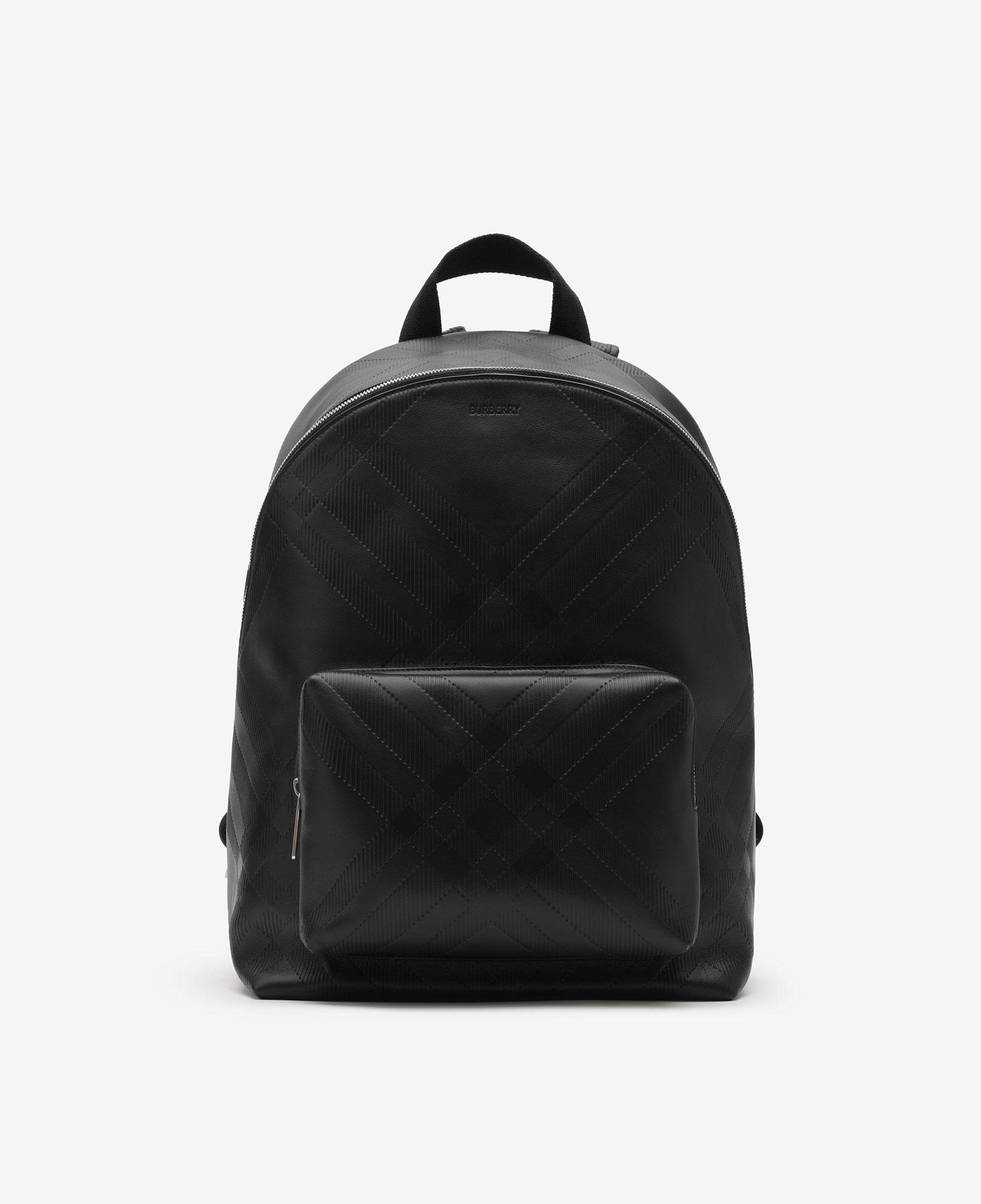 Burberry Embossed Check Erkek Siyah Sırt Çantası