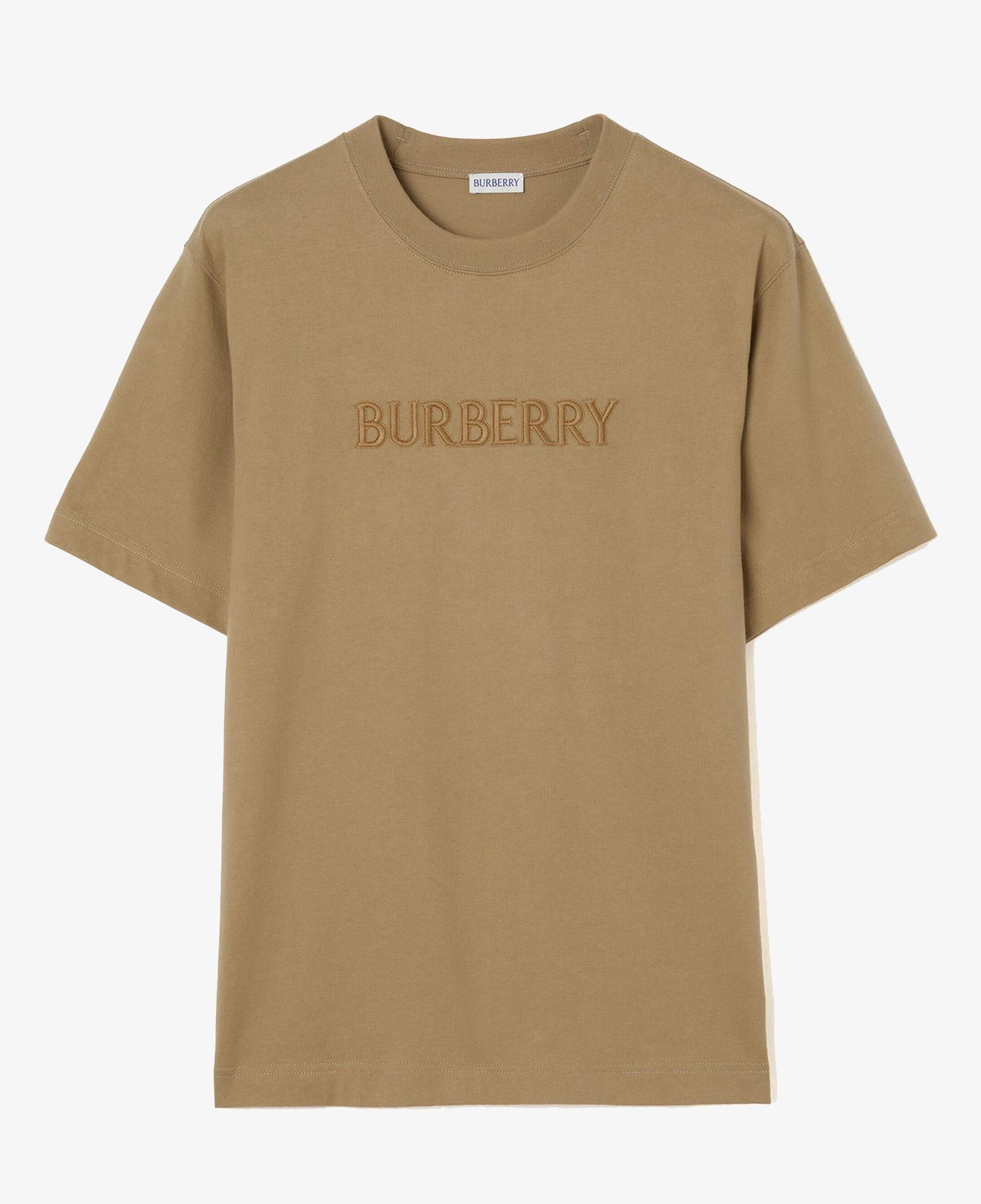 Burberry Logo Cotton Erkek Bej T-Shirt
