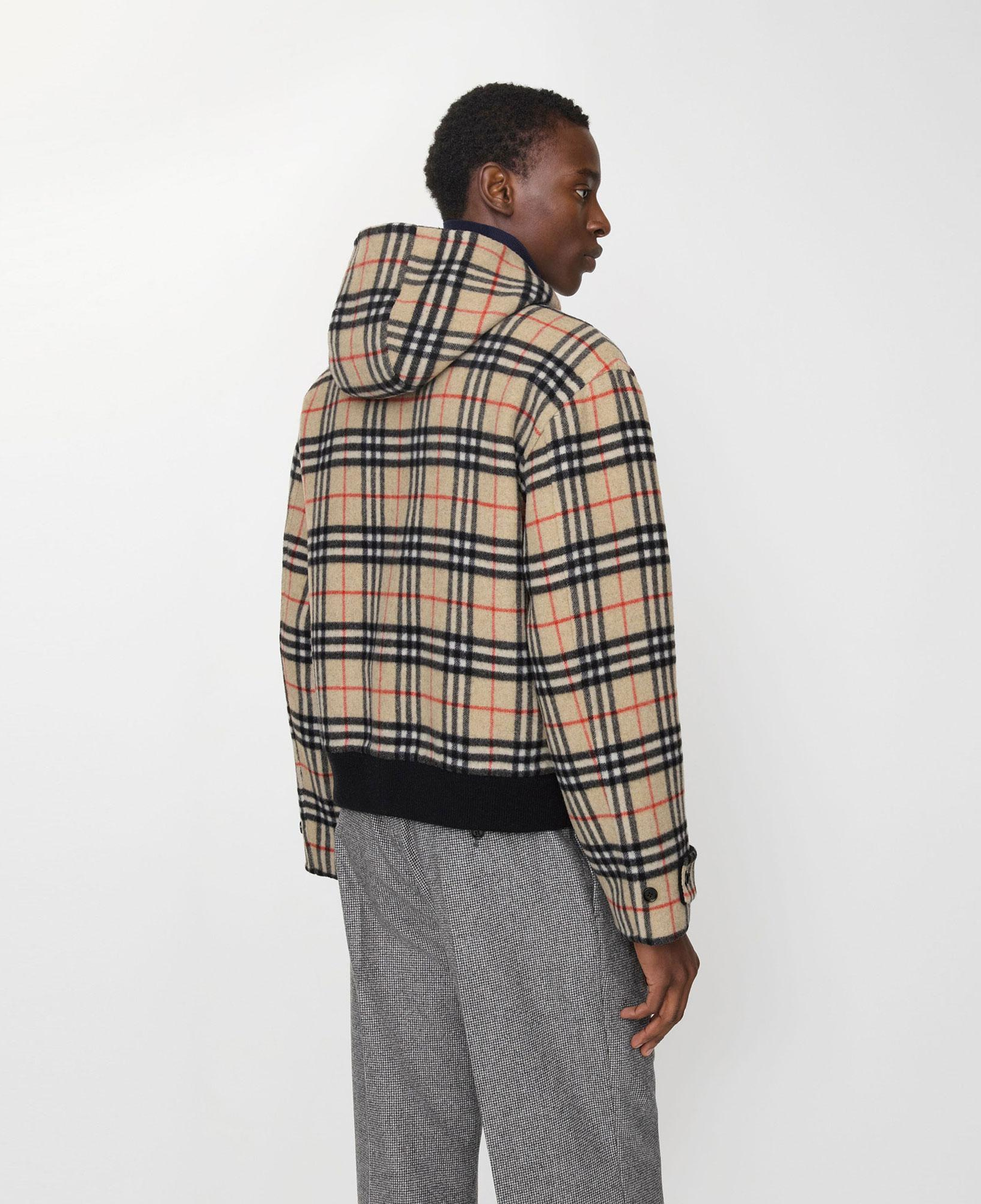 Burberry Reversible Wool Hooded Erkek Siyah Kaban