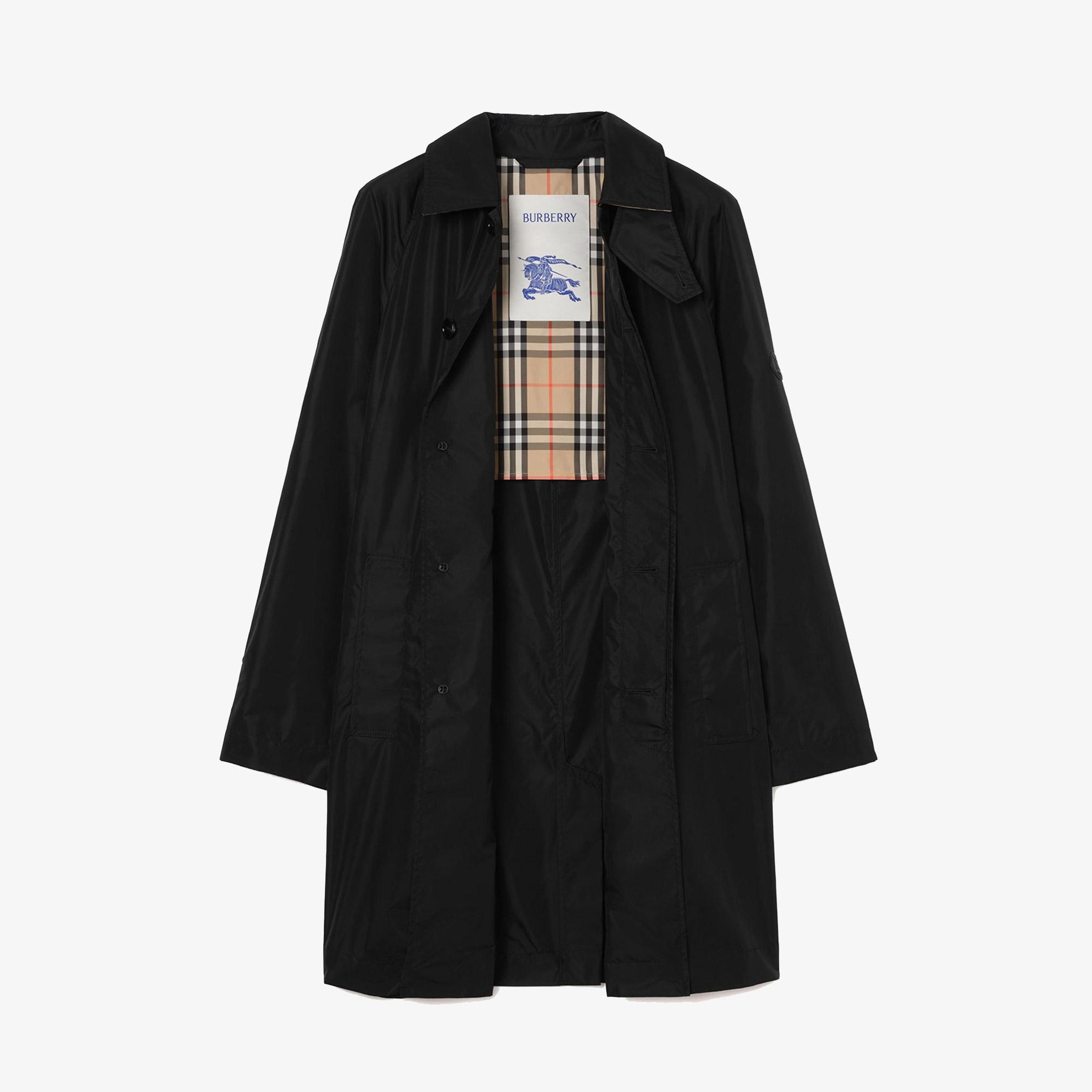 Burberry Nylon Ridgewood Car Erkek Siyah Pardesü