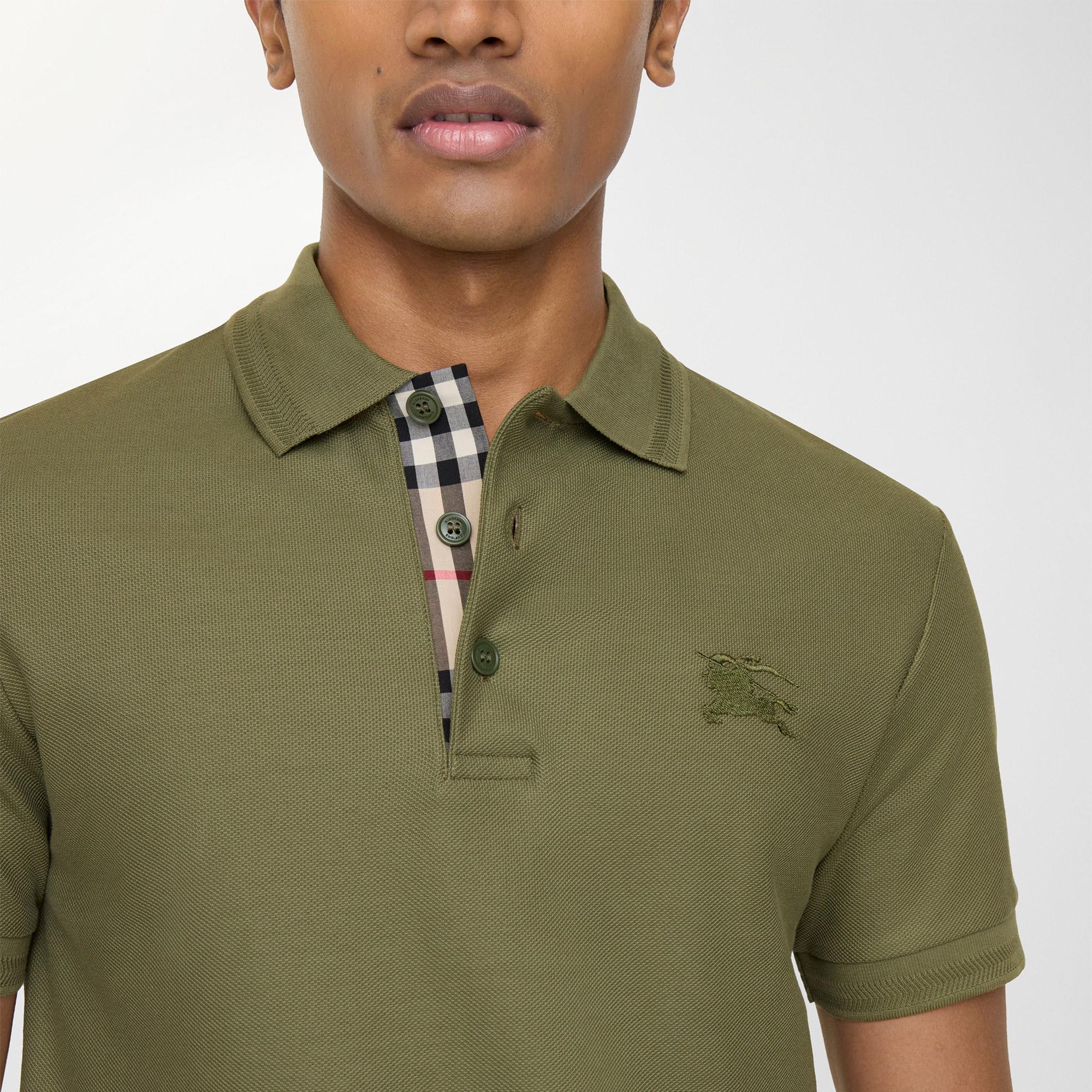 Burberry Cotton Erkek Haki Polo