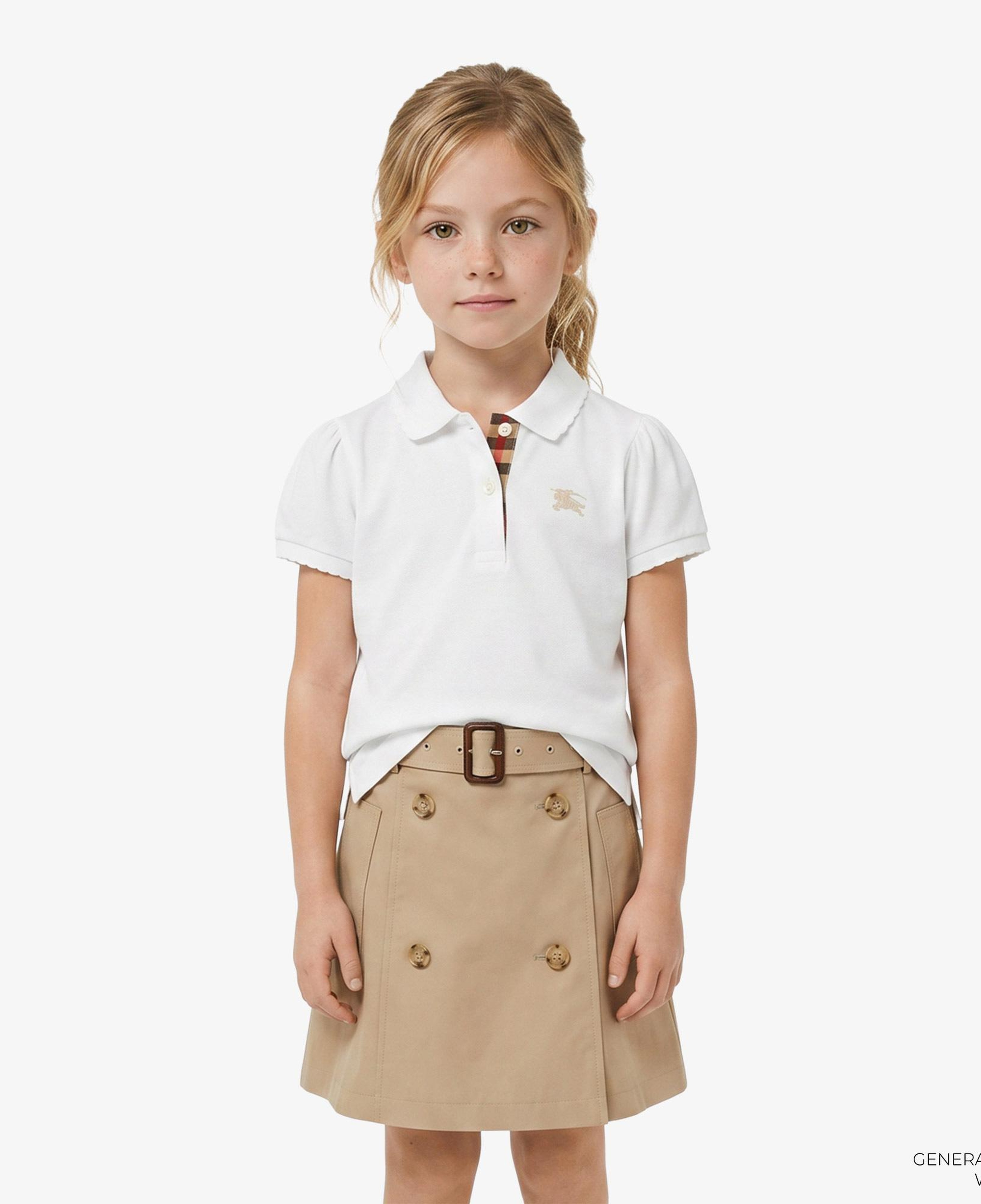 Burberry Cotton Çocuk Beyaz Polo