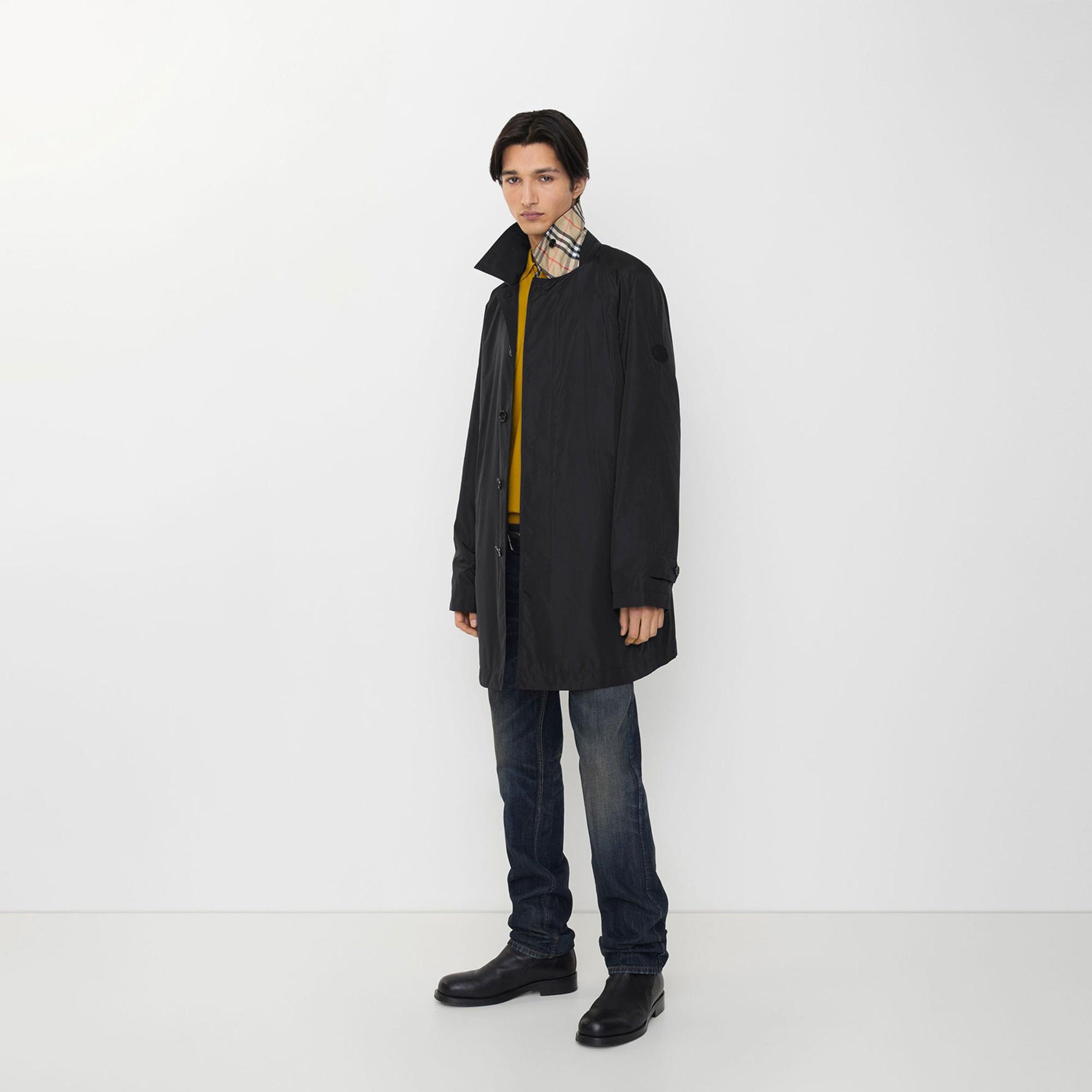 Burberry Nylon Ridgewood Car Erkek Siyah Pardesü
