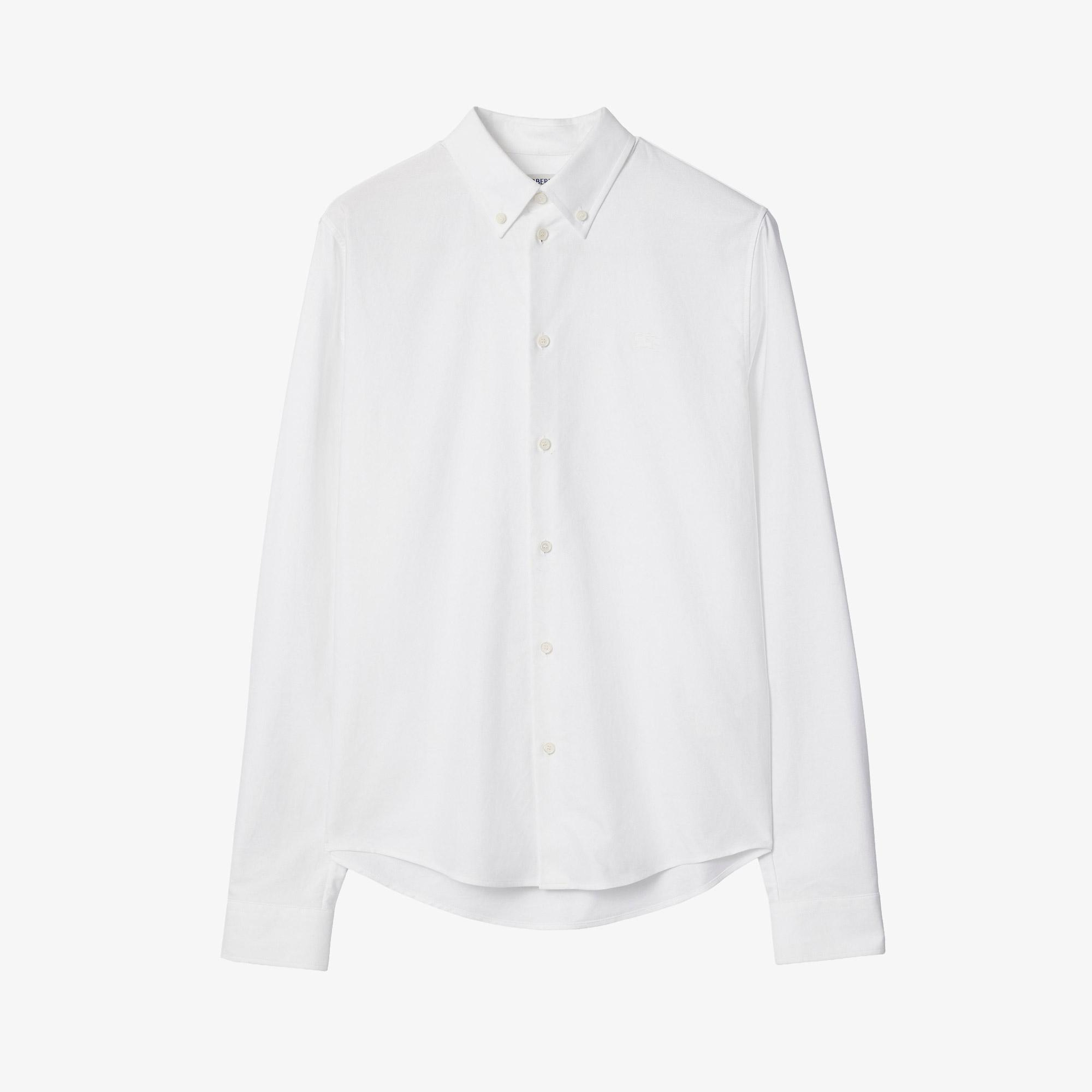 Burberry Slim Fit Cotton Oxford Erkek Beyaz Gömlek