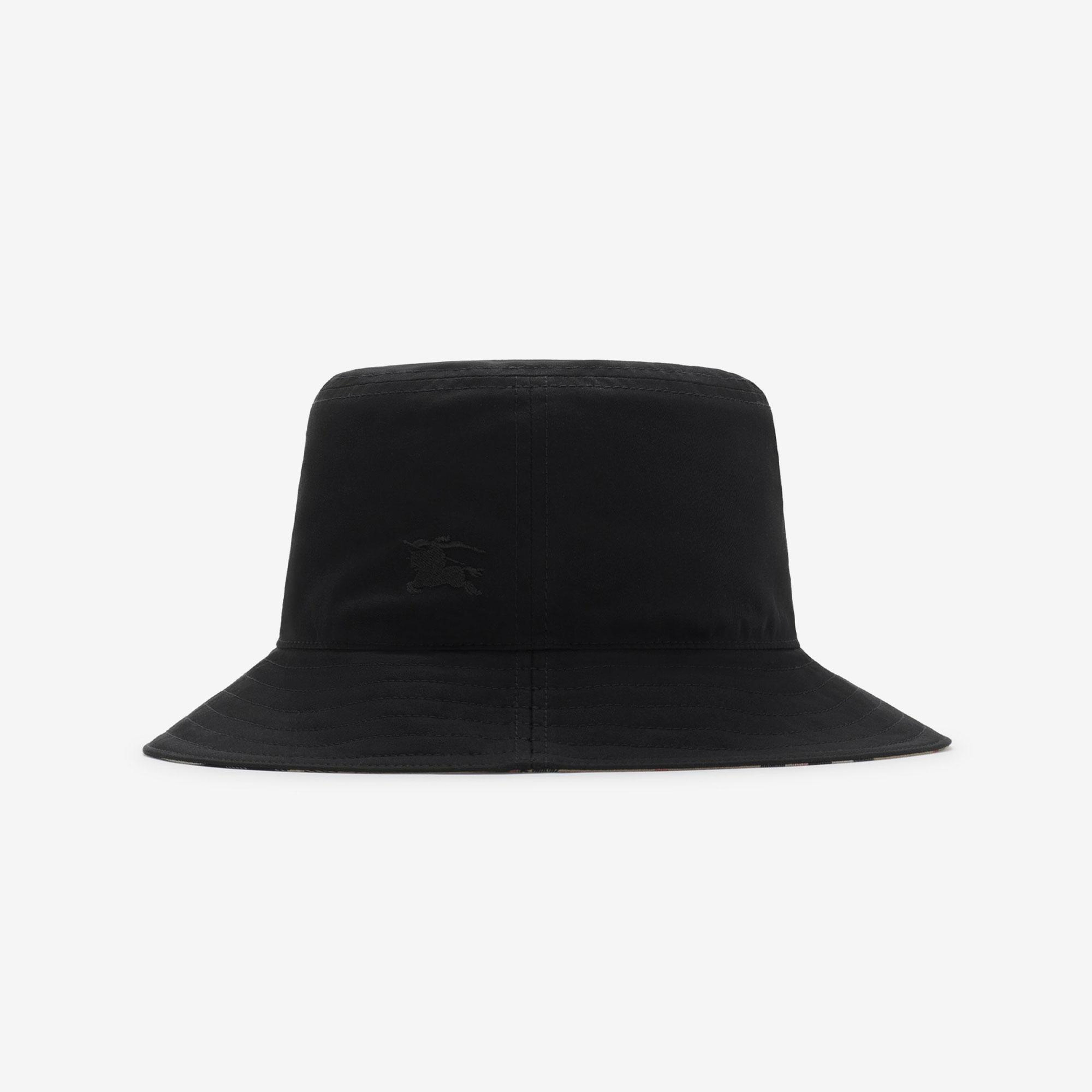 Burberry Reversible Gabardine Bucket Erkek Siyah Şapka