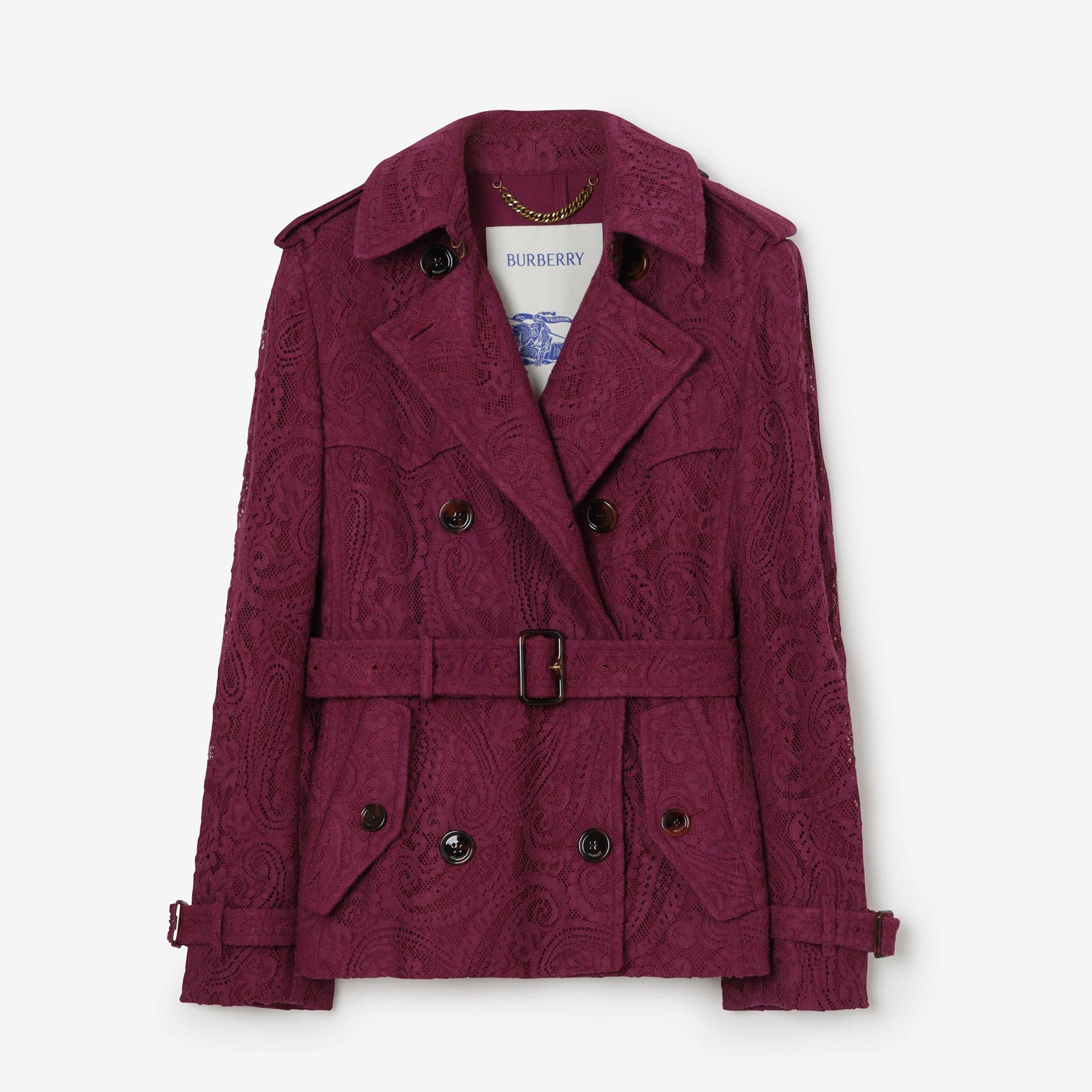 Burberry Kadın Mor Pardesü