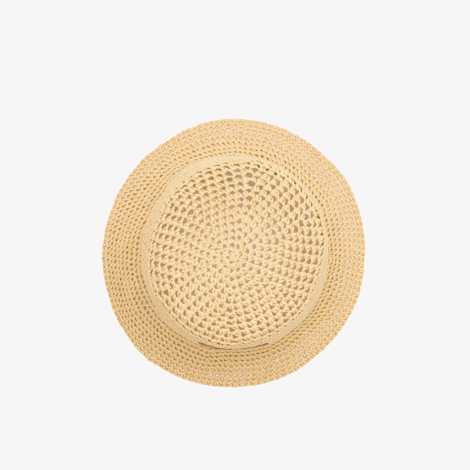 Burberry Knight Stamp Raffia-Effect Bucket Erkek Krem Şapka