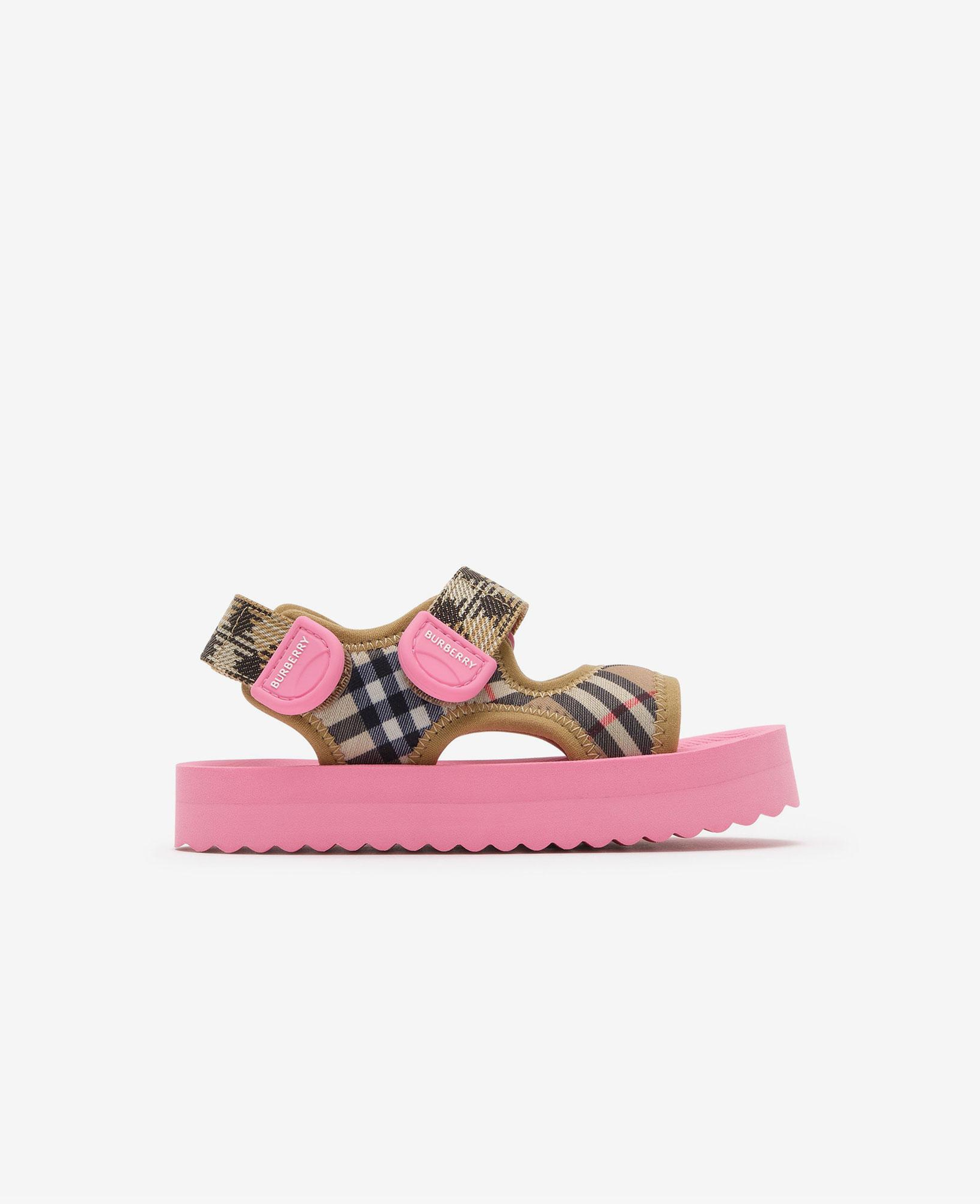 Burberry Check Çocuk Pembe Sandalet