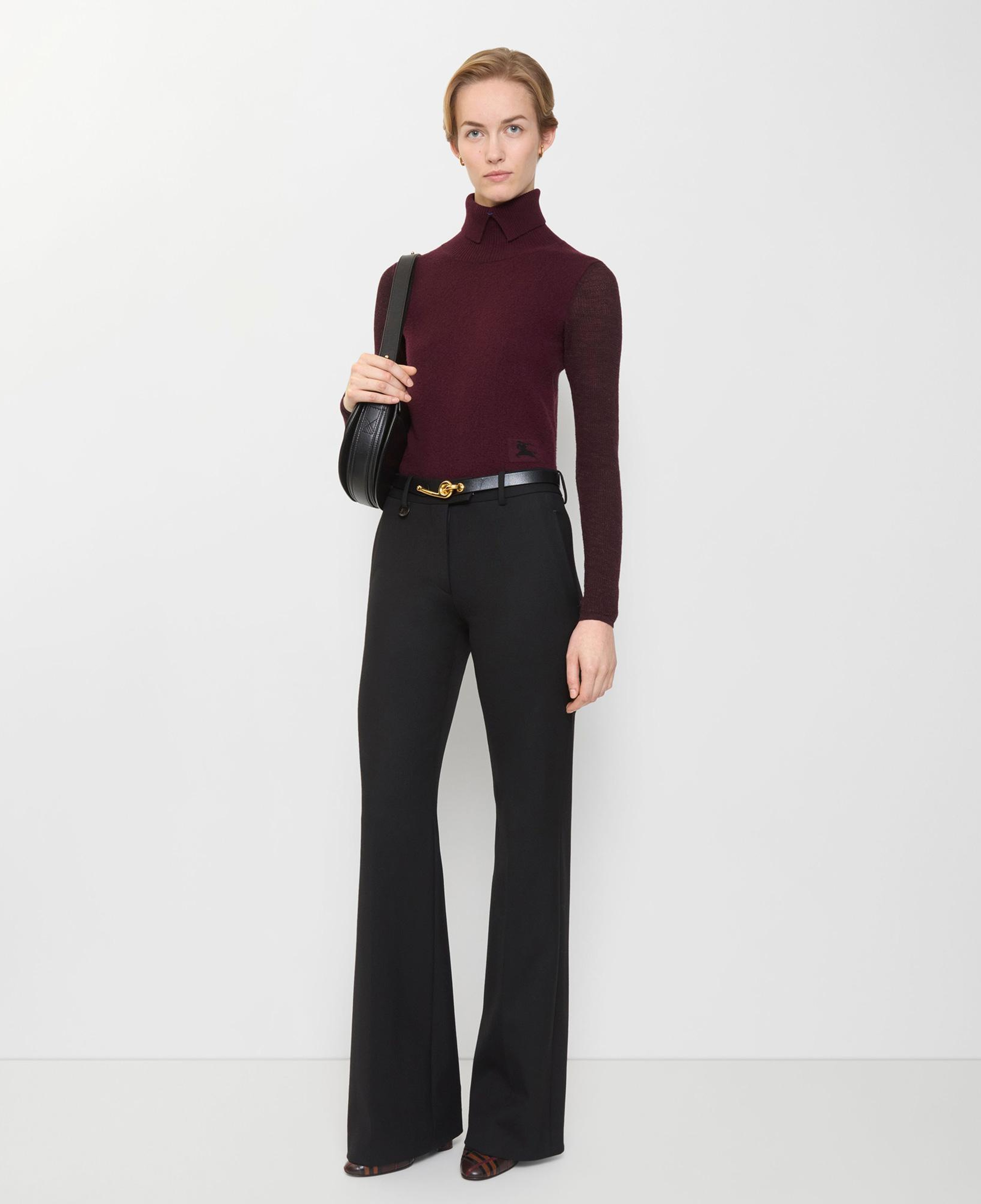 Burberry Wool Blend Tailored Kadın Siyah Pantolon