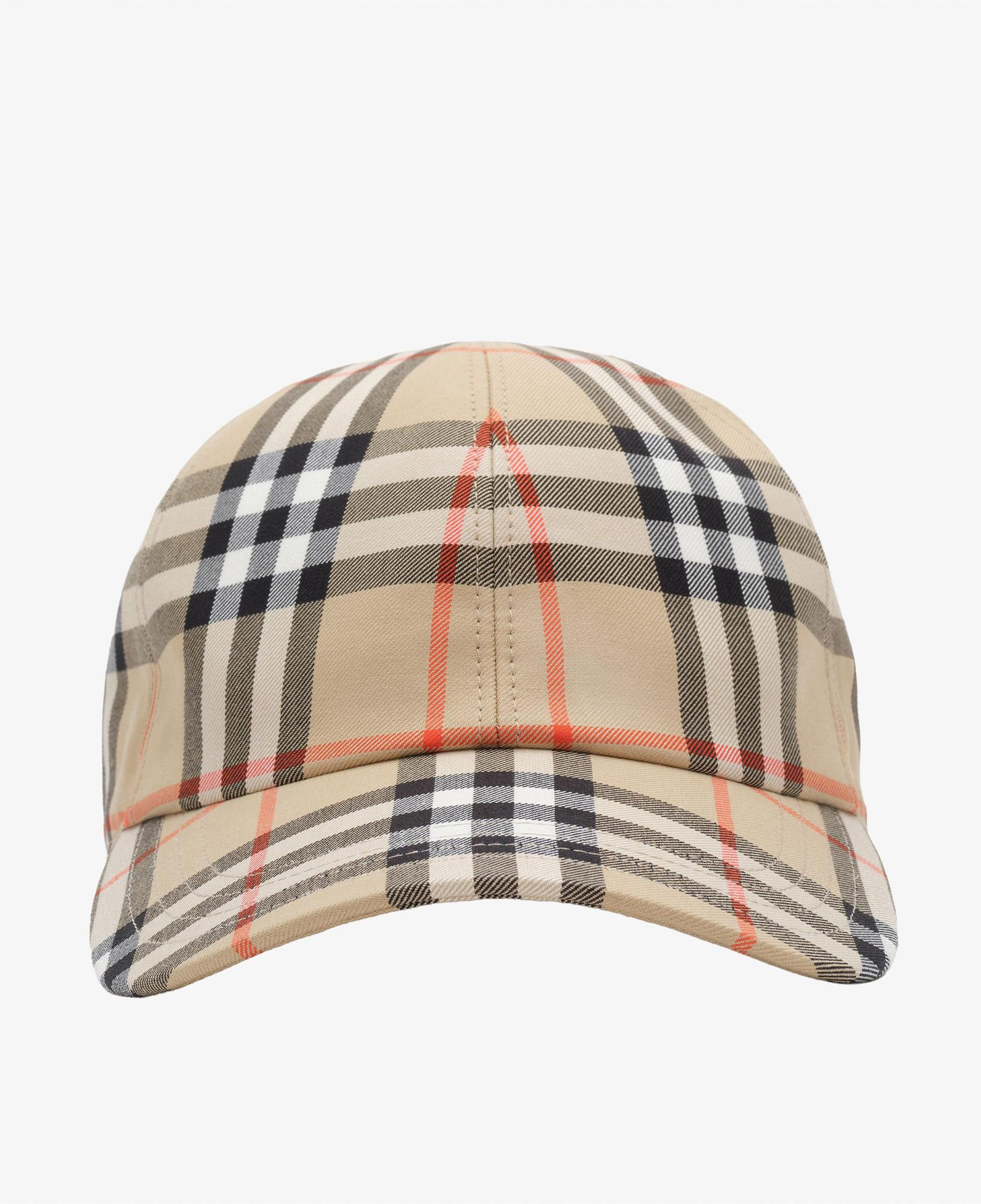 Burberry Check Cotton Baseball Erkek Bej Şapka