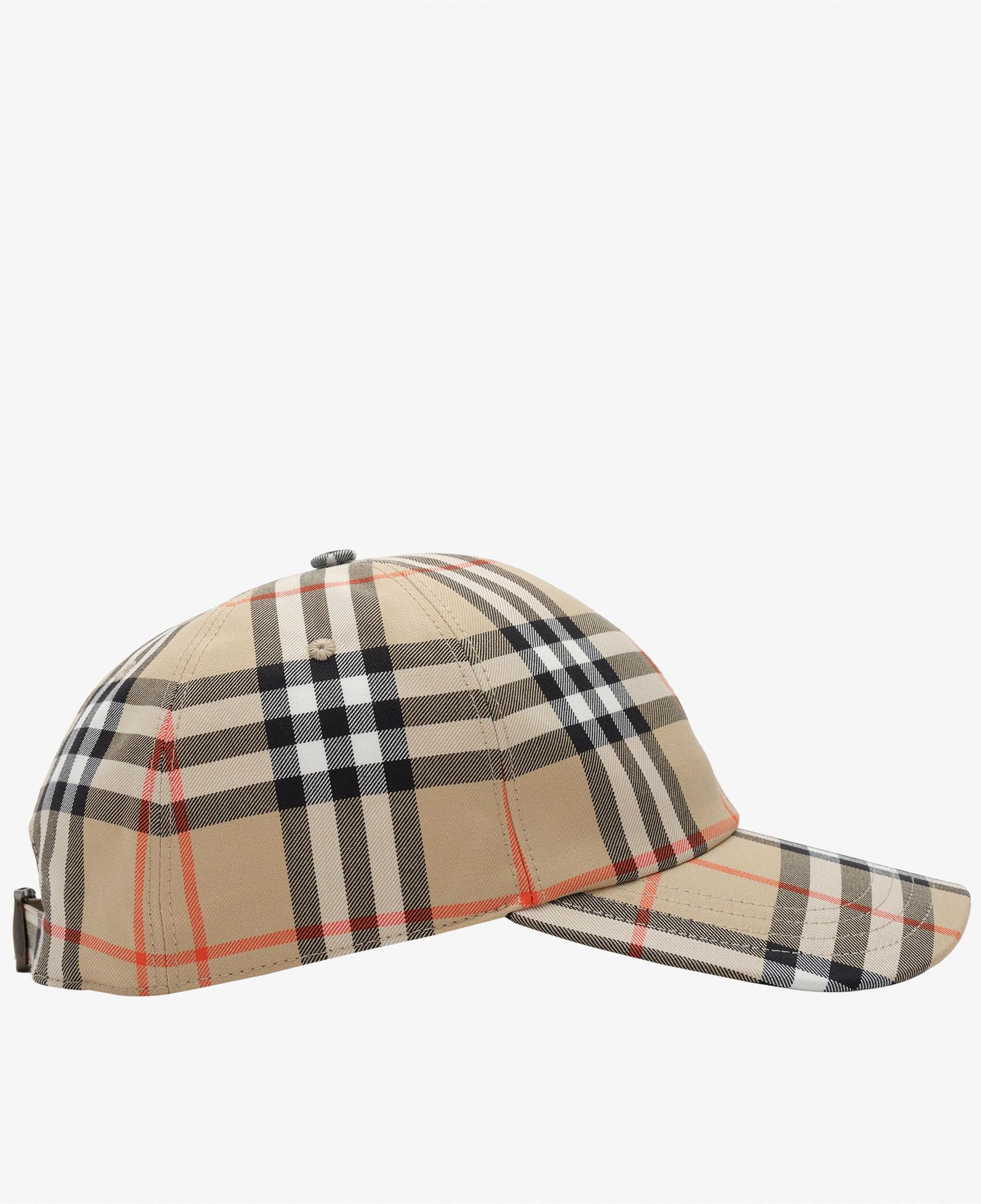 Burberry Check Cotton Baseball Erkek Bej Şapka