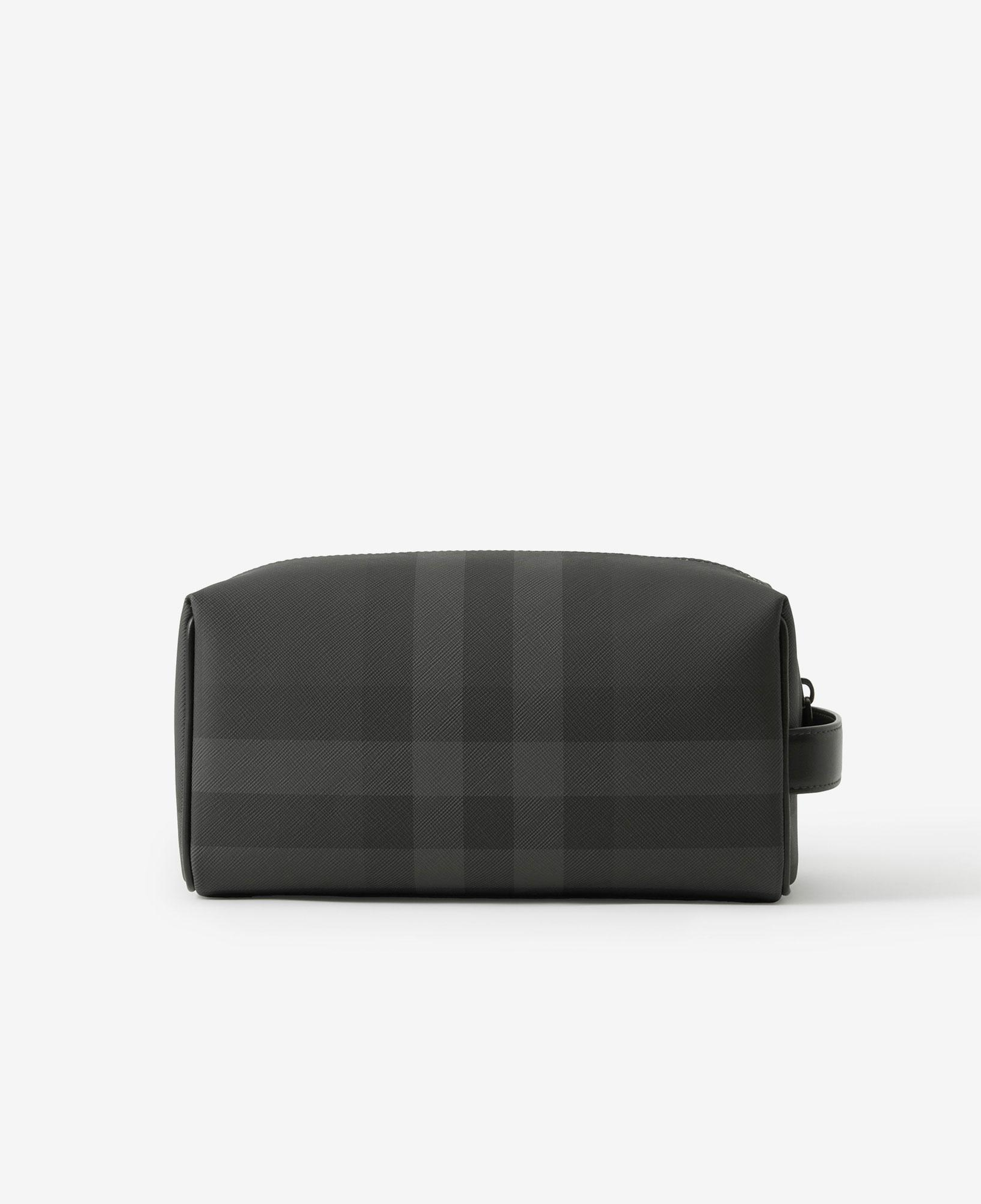 Burberry Check Travel Pouch Erkek Gri Seyahat Çantası