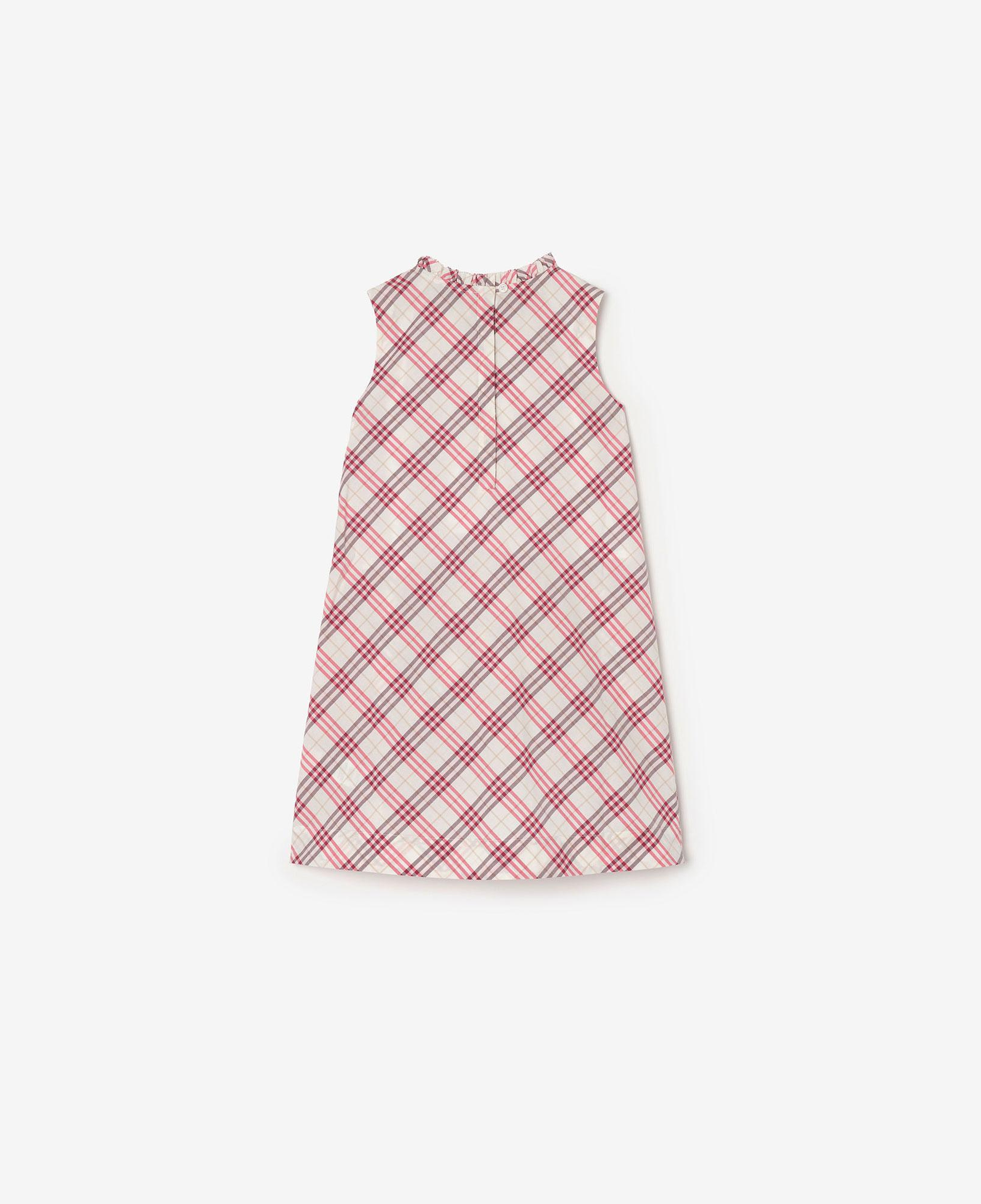 Burberry Check Cotton Çocuk Mor Elbise