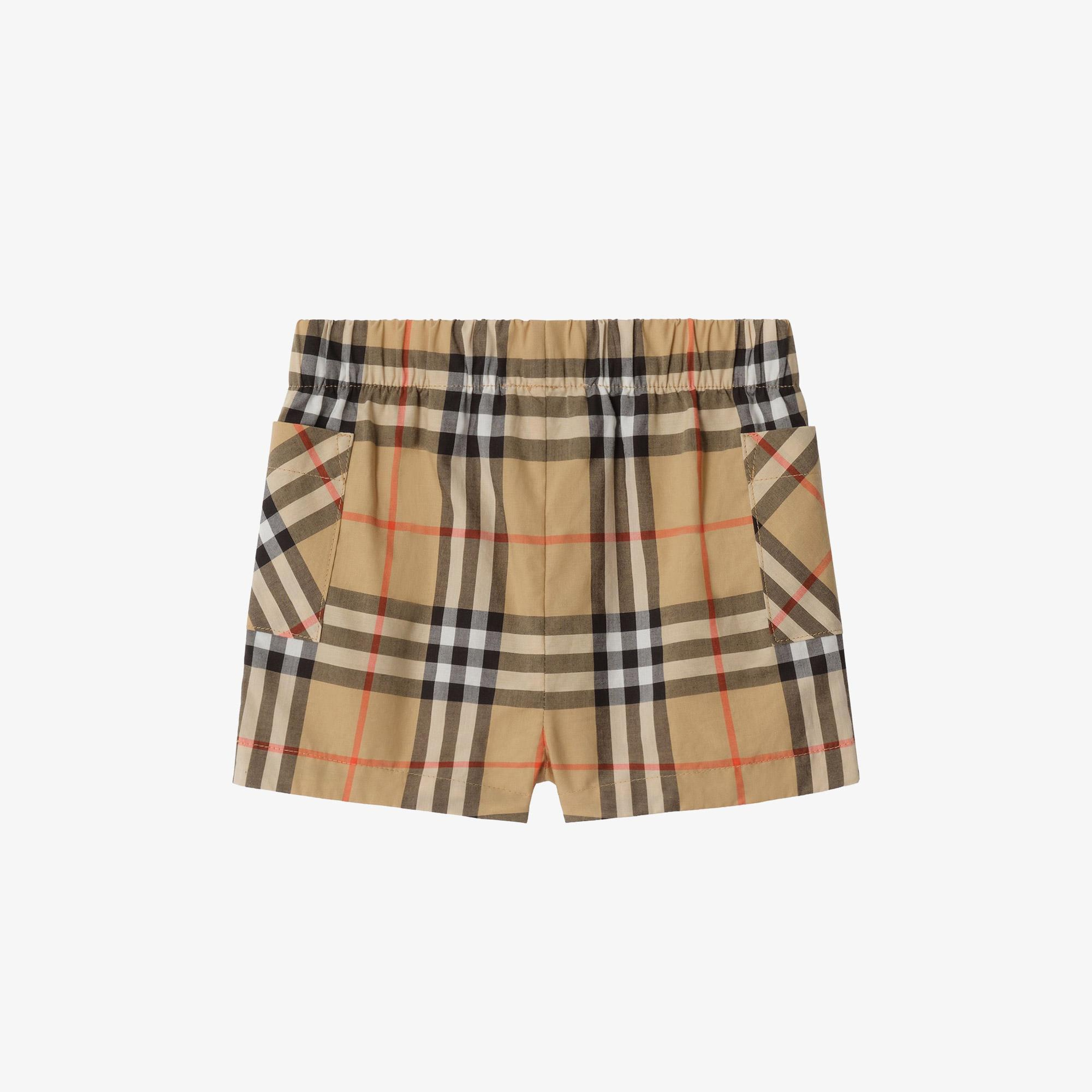 Burberry Check Cotton Çocuk Bej Bebek Seti