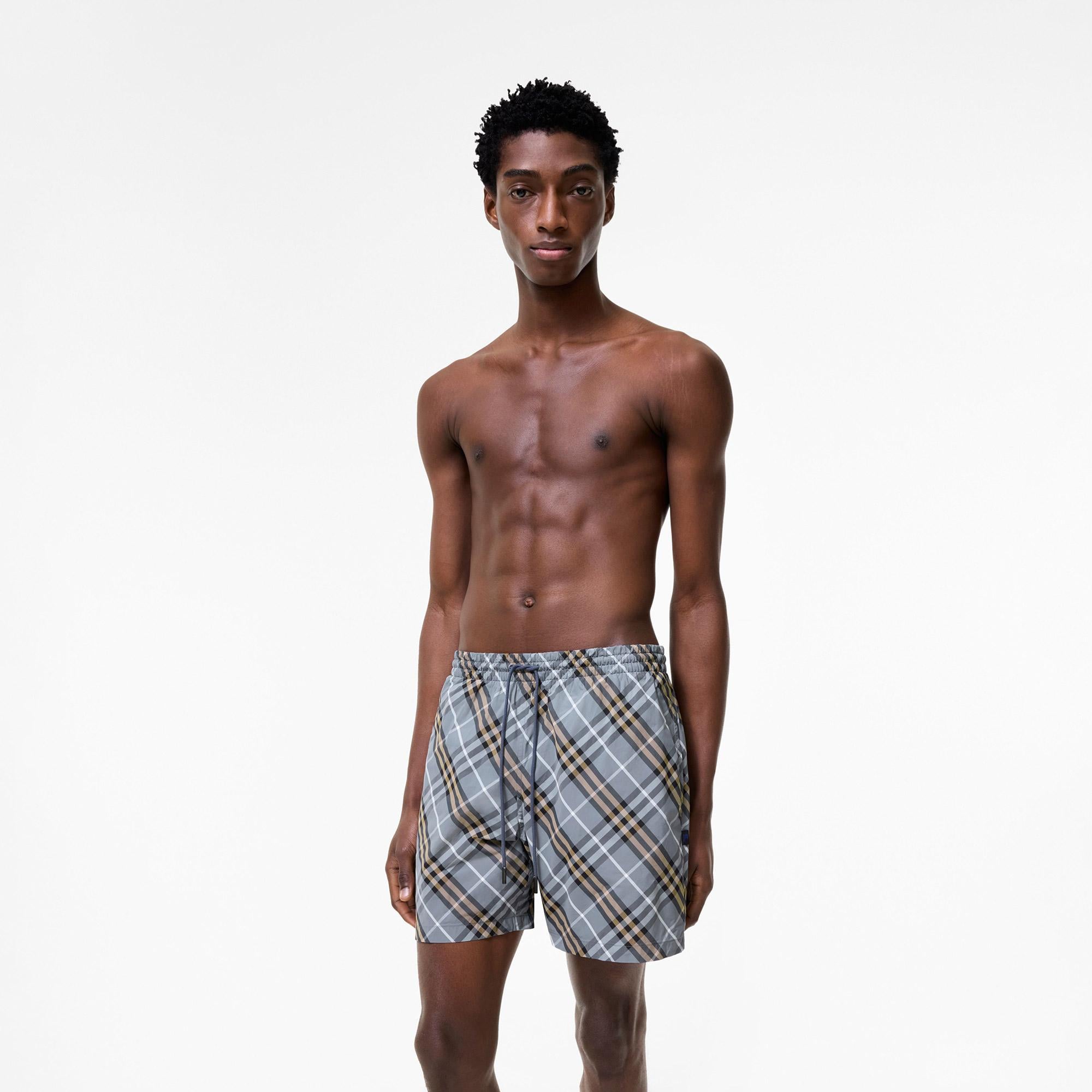 Burberry Erkek Mavi Deniz Şortu