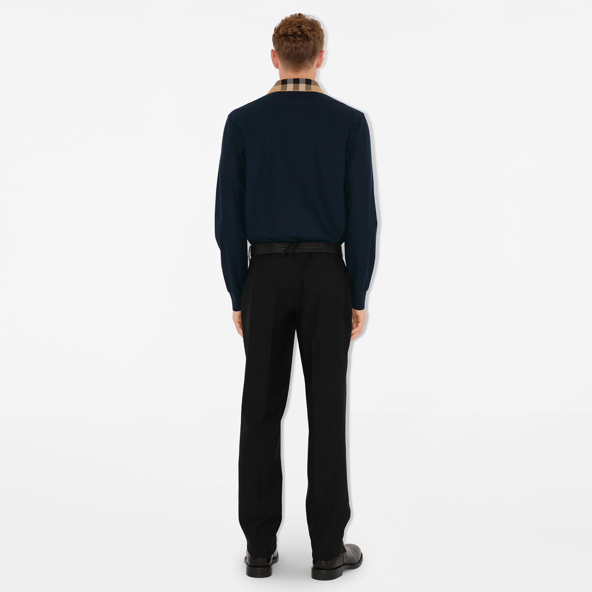 Burberry Pamuklu Erkek Lacivert Polo