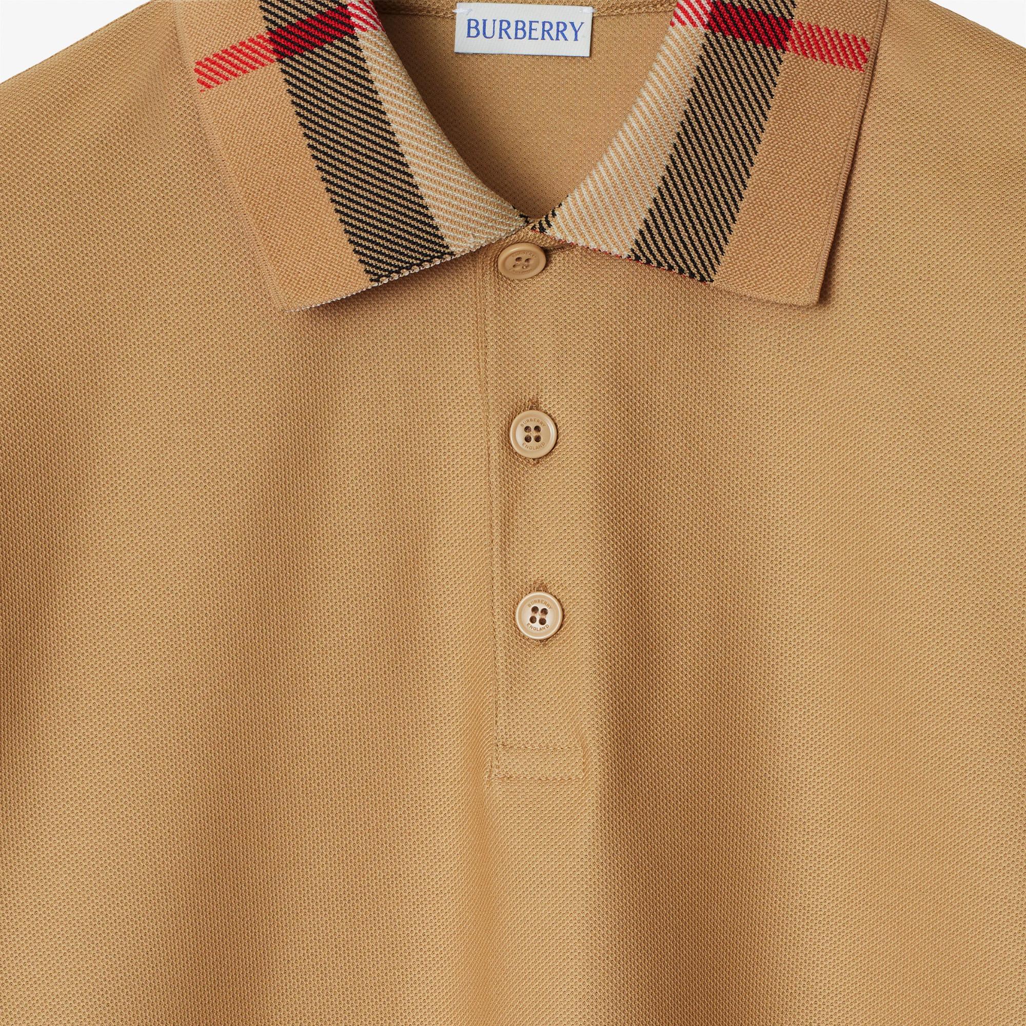 Burberry Pamuklu Erkek Bej Polo