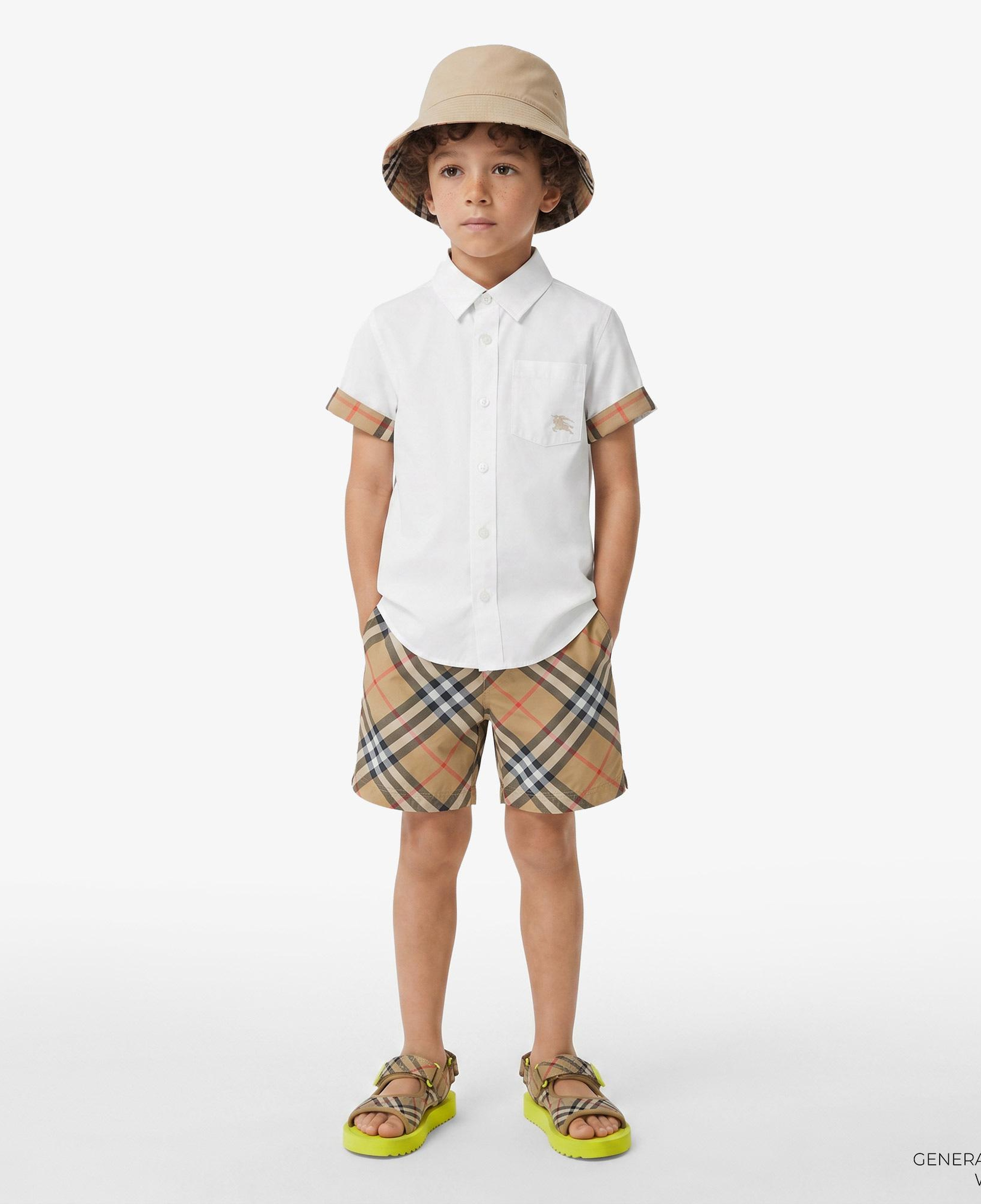 Burberry Atticus Çocuk Bej Deniz Şortu