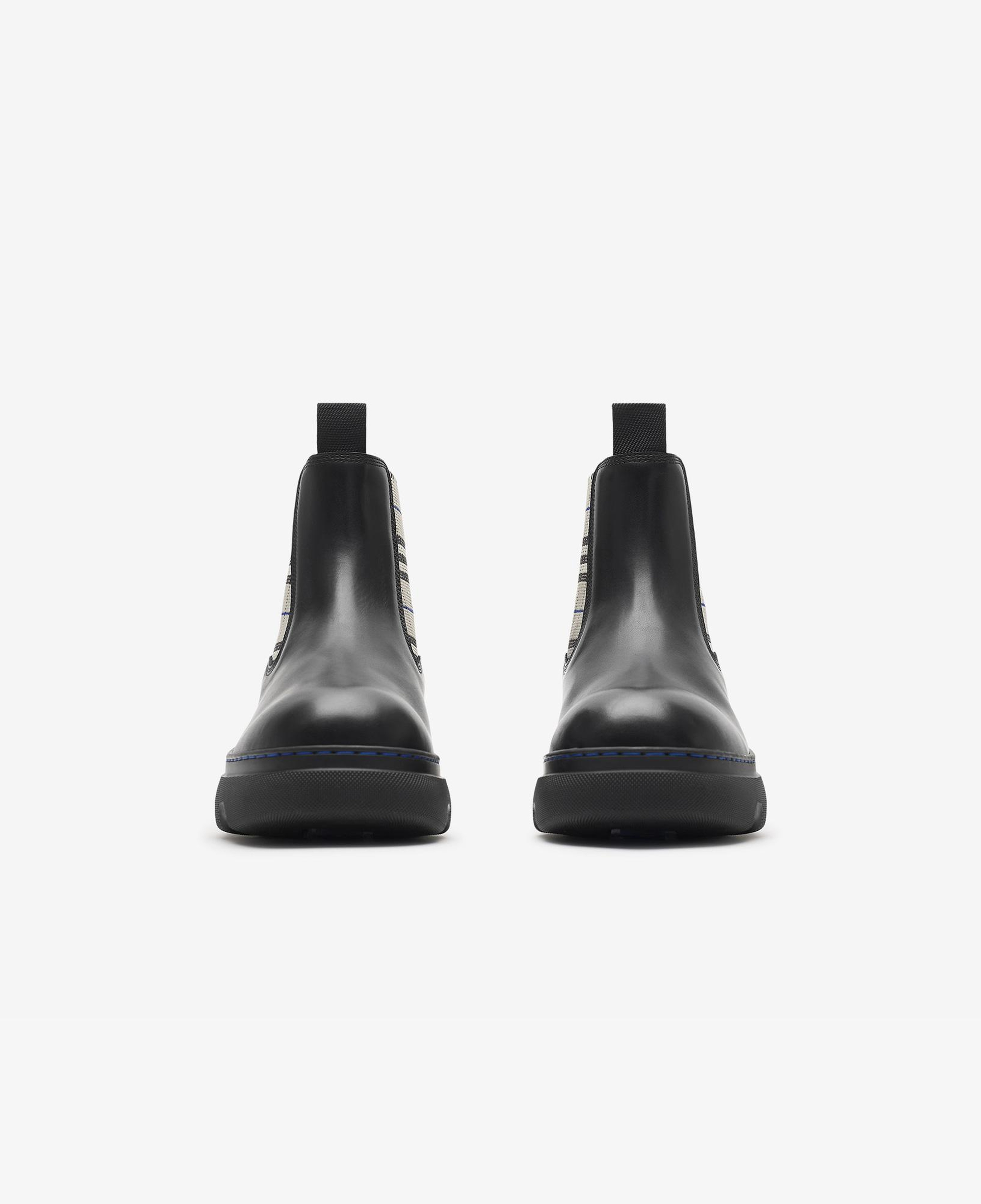 Burberry Leather Creeper Low Chelsea Kadın Siyah Bot