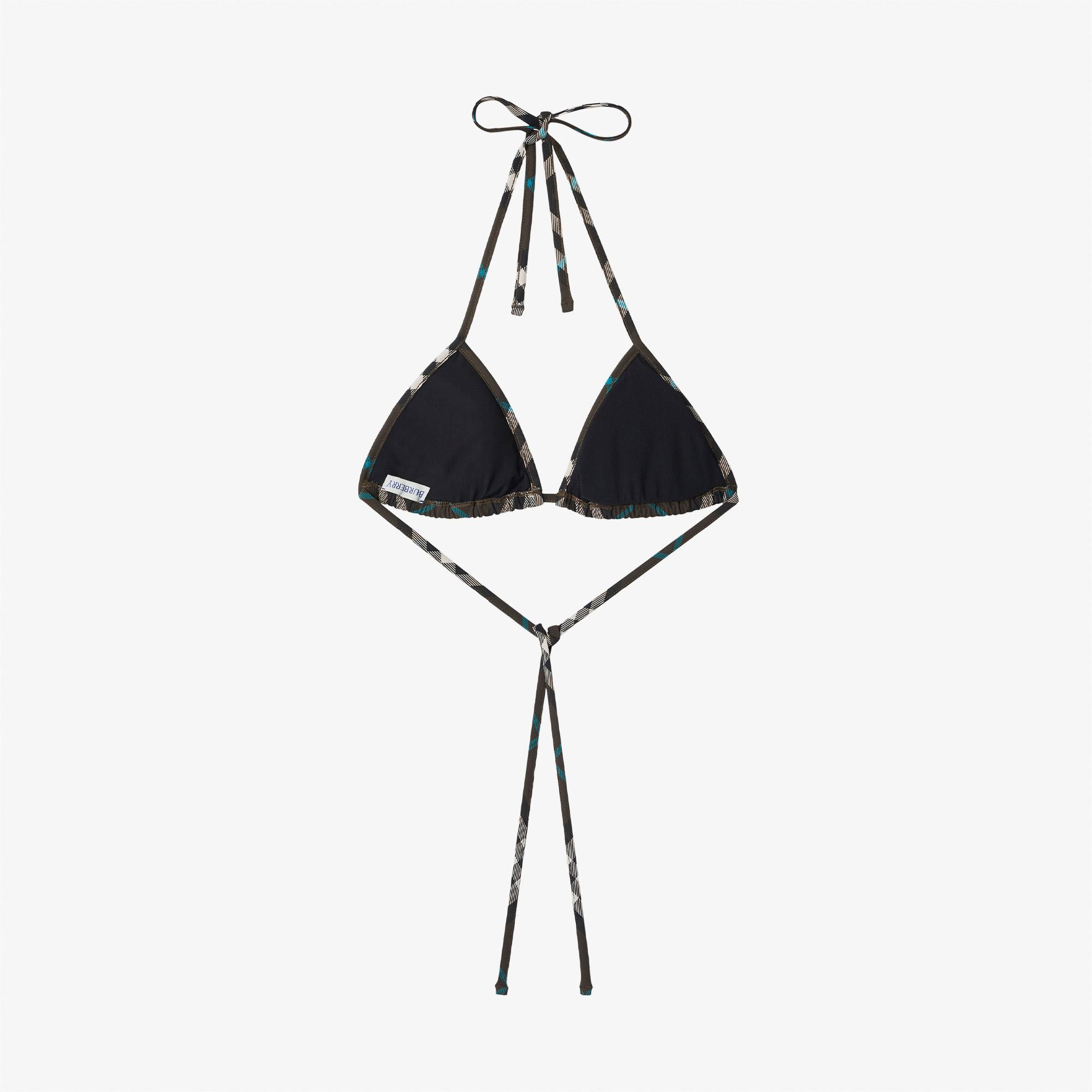 Burberry Check Kadın Siyah Bikini Üstü