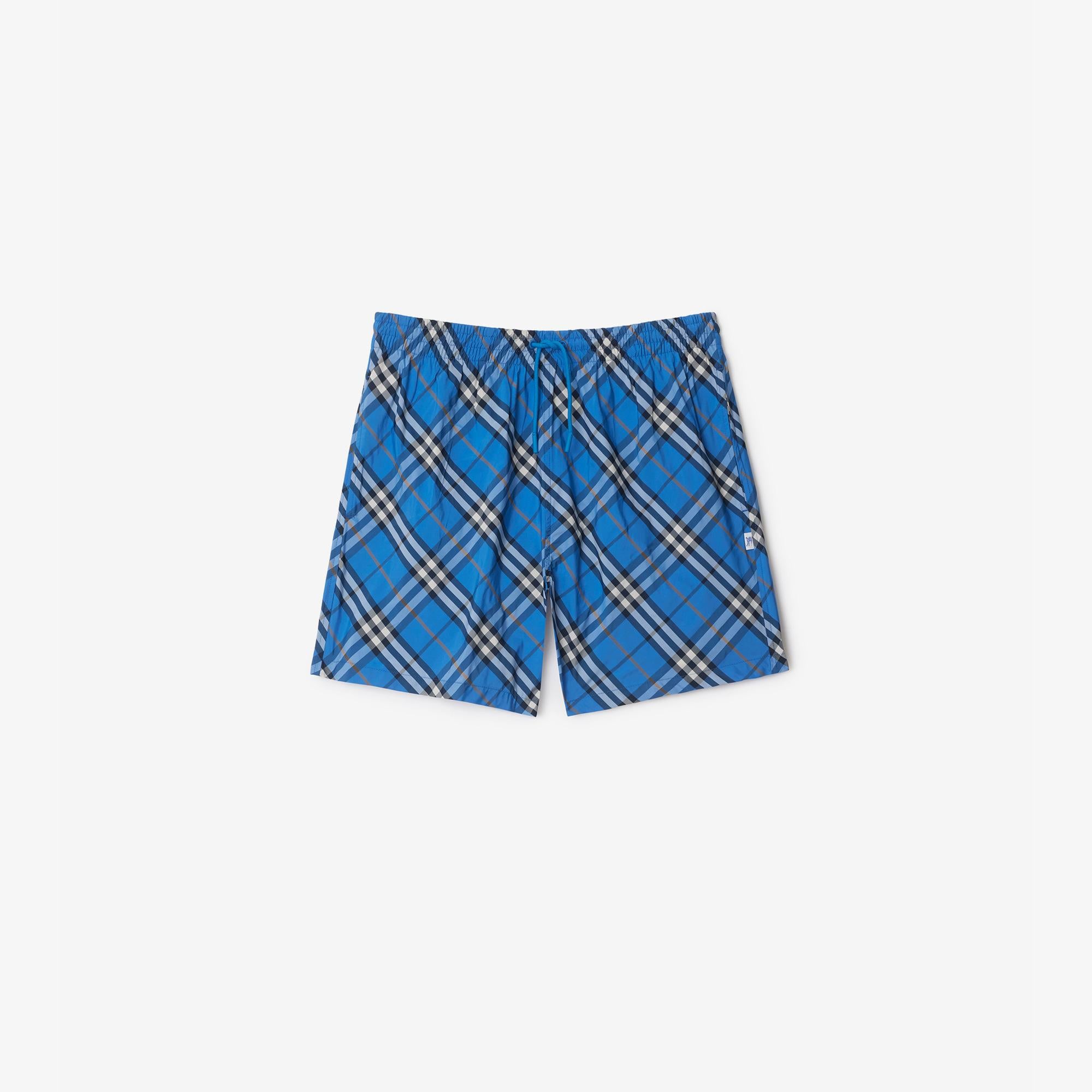 Burberry Check Erkek Mavi Deniz Şortu