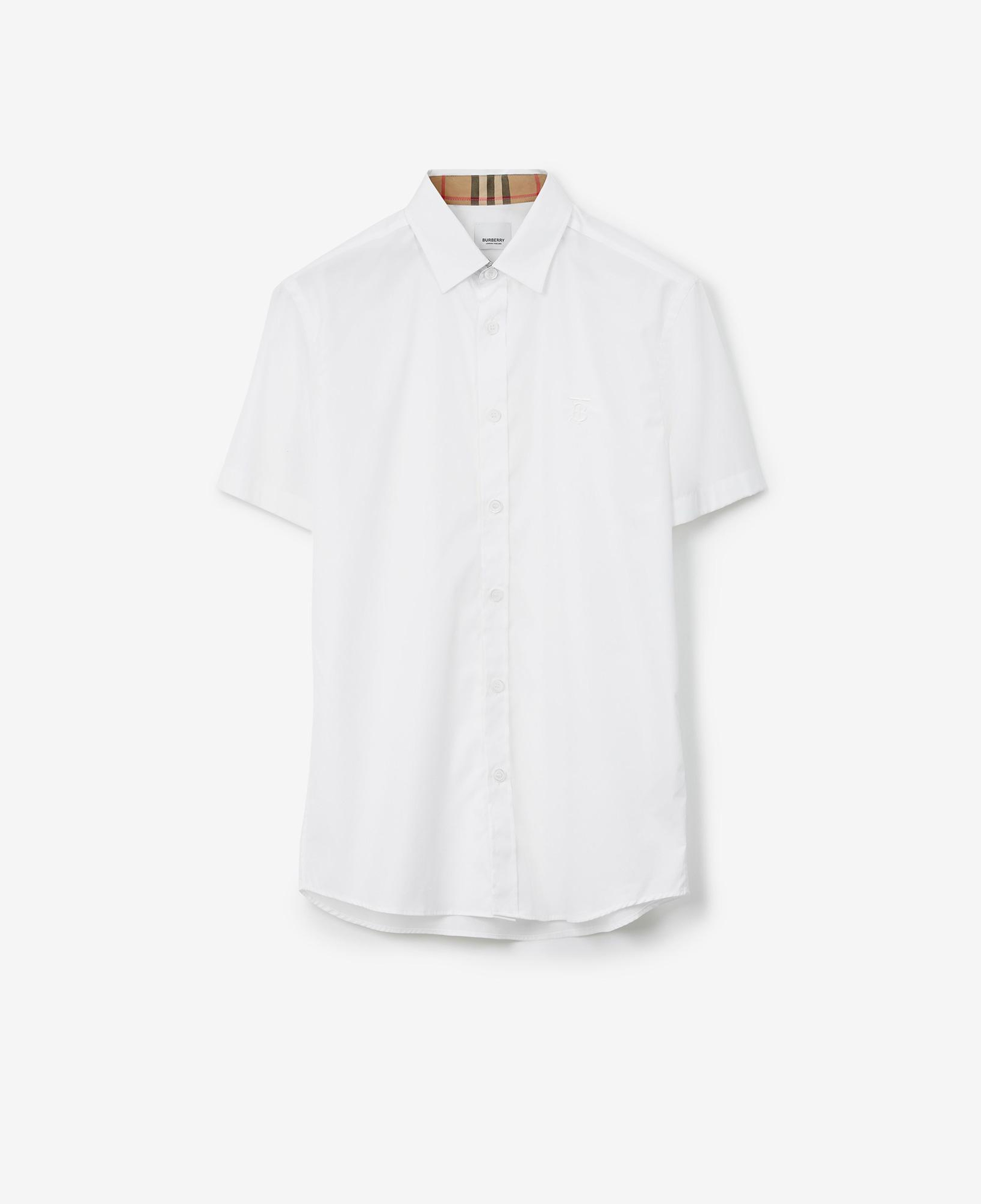 Burberry Sherwood Stretch Cotton Erkek Beyaz Gömlek
